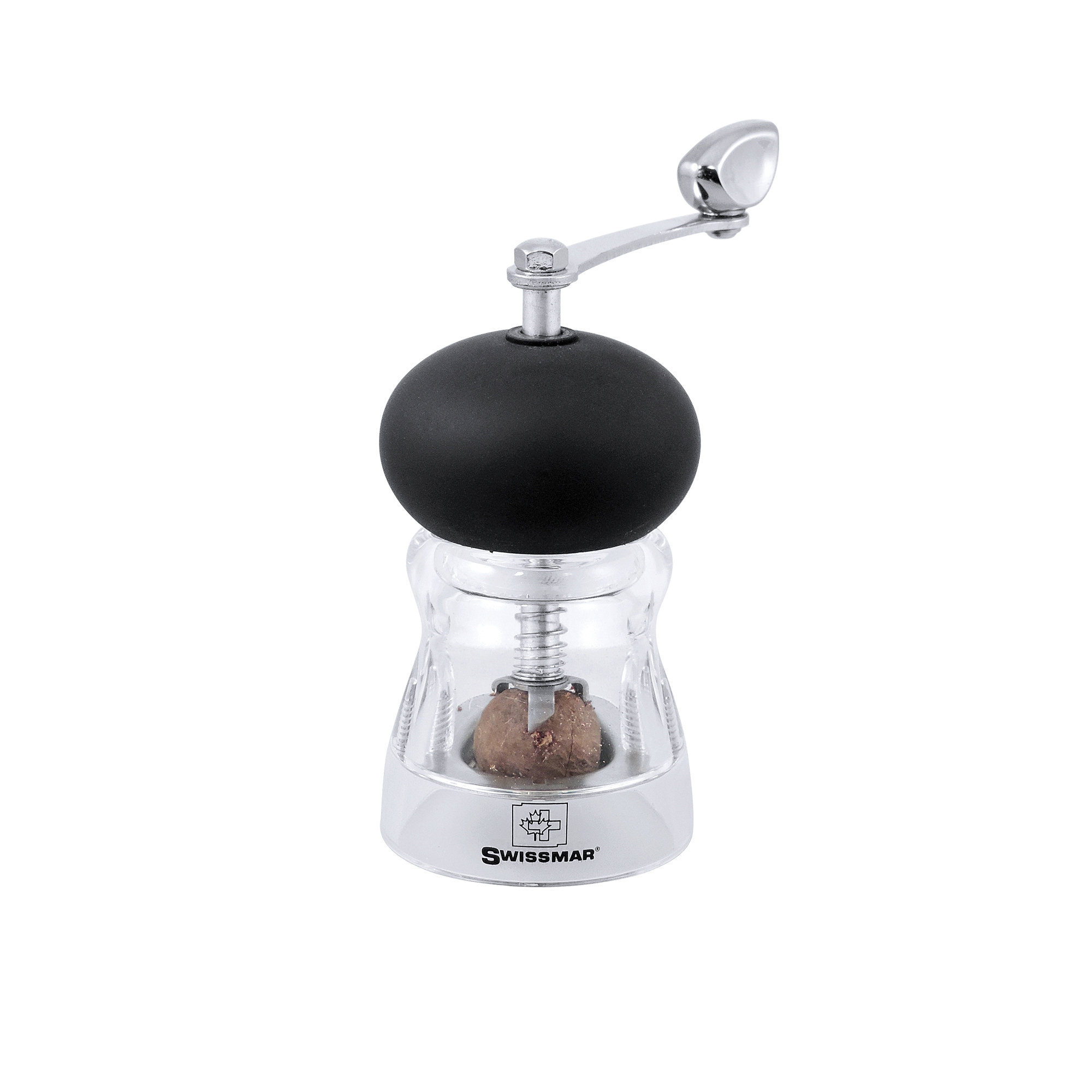 Swissmar Nutmeg Mill with Soft Touch Top Black Image 1