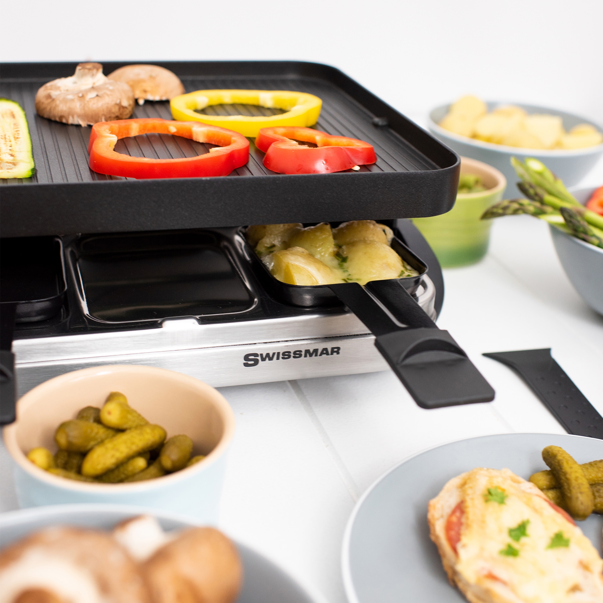Swissmar Valais 8 Person Raclette Party Grill Stainless Steel Image 2