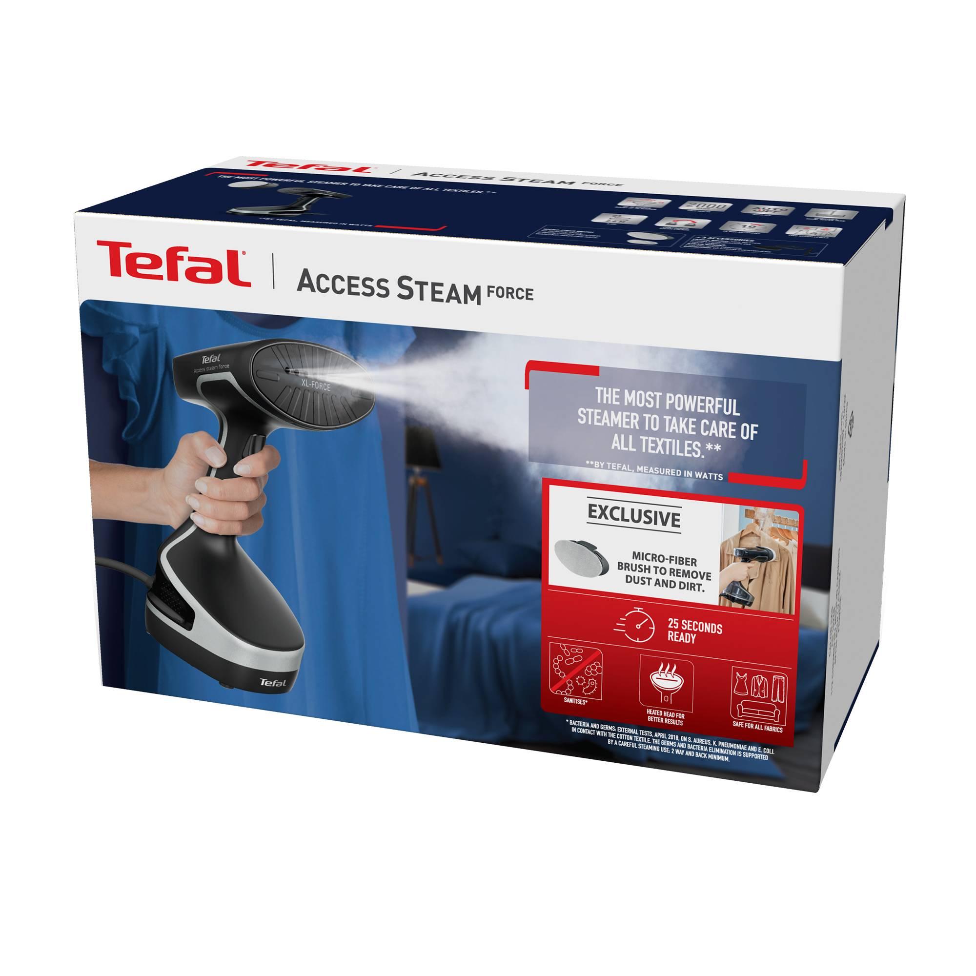 Tefal Access Steam Force DT8280 Handheld Garment Steamer Black Image 6