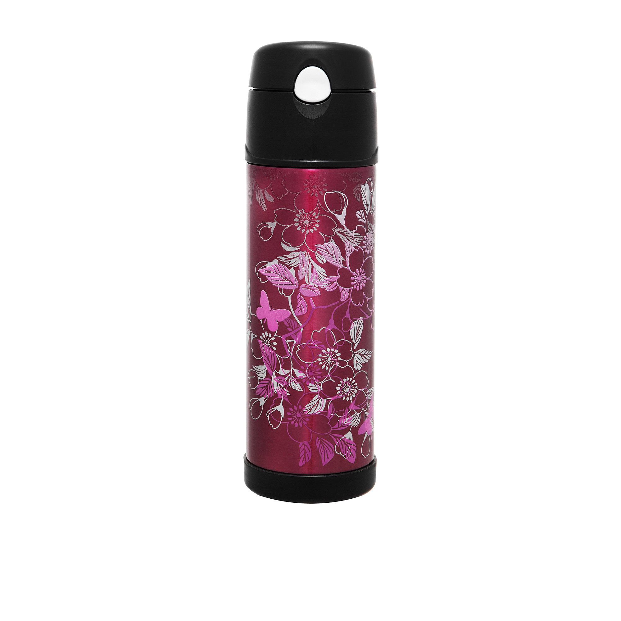 Thermos Insulated Hydration Bottle 530ml Floral Magenta Image 1