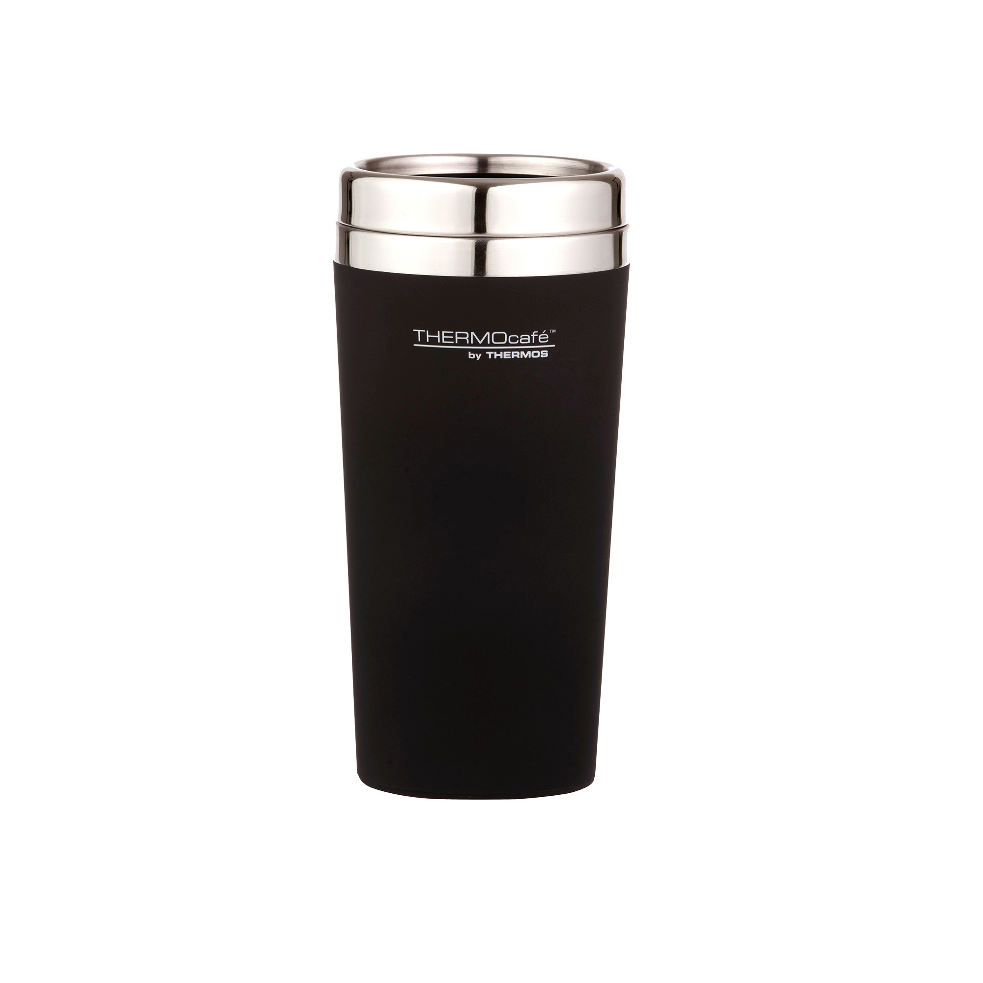 Thermos Thermocafe Soft Touch Travel Mug 420ml Matte Black Image 1