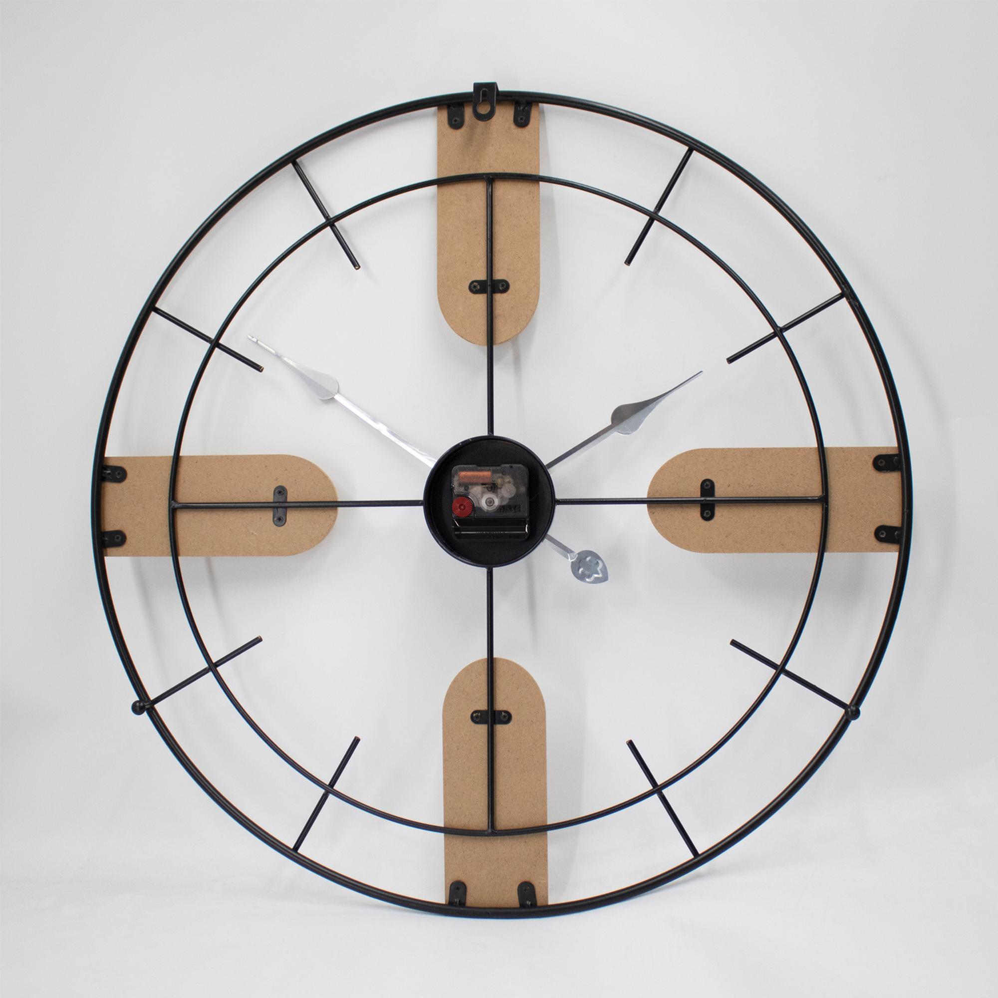 Toki Dean Silent Wall Clock 60cm Black Image 3