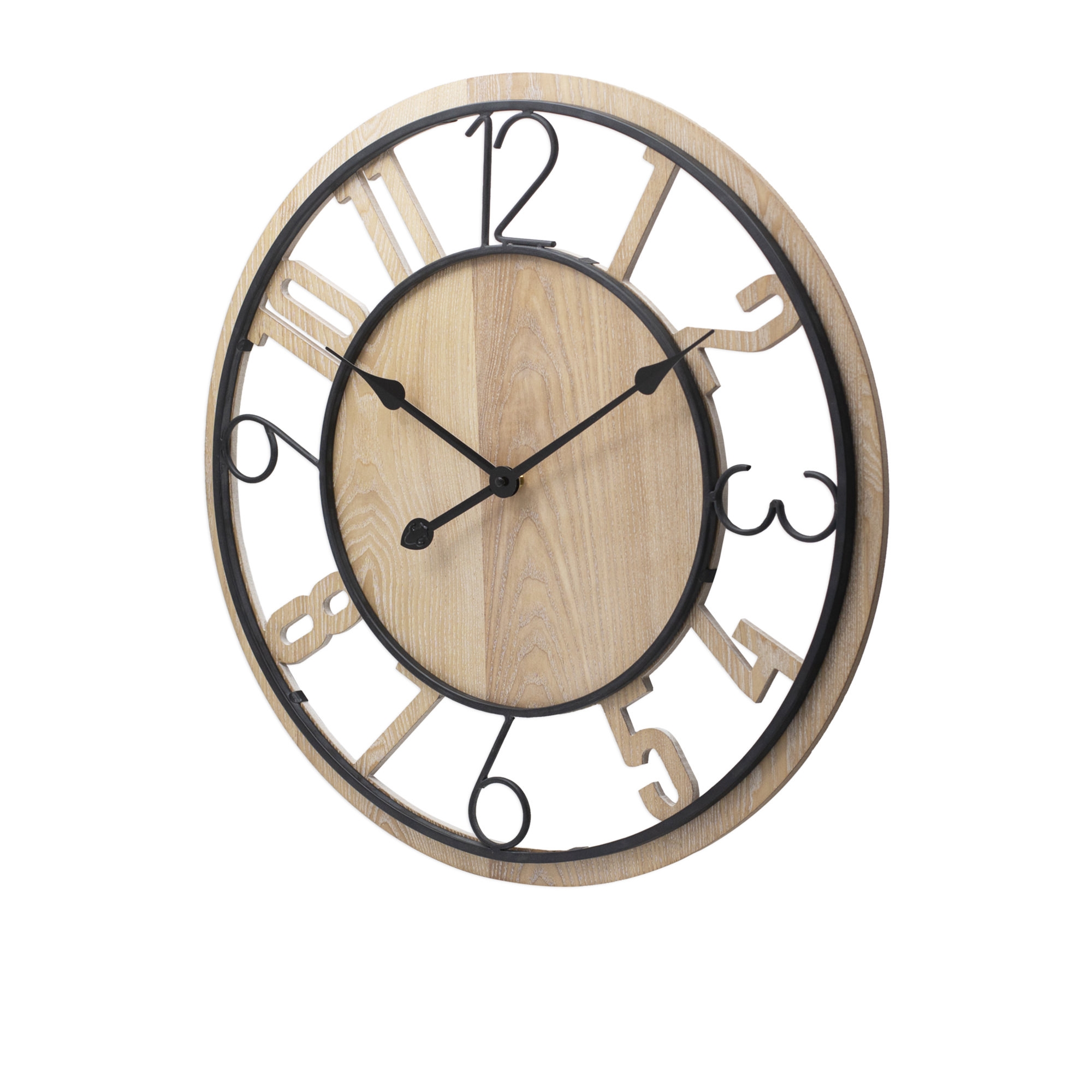 Toki Gabe Wall Clock 60cm Natural Wood Image 2