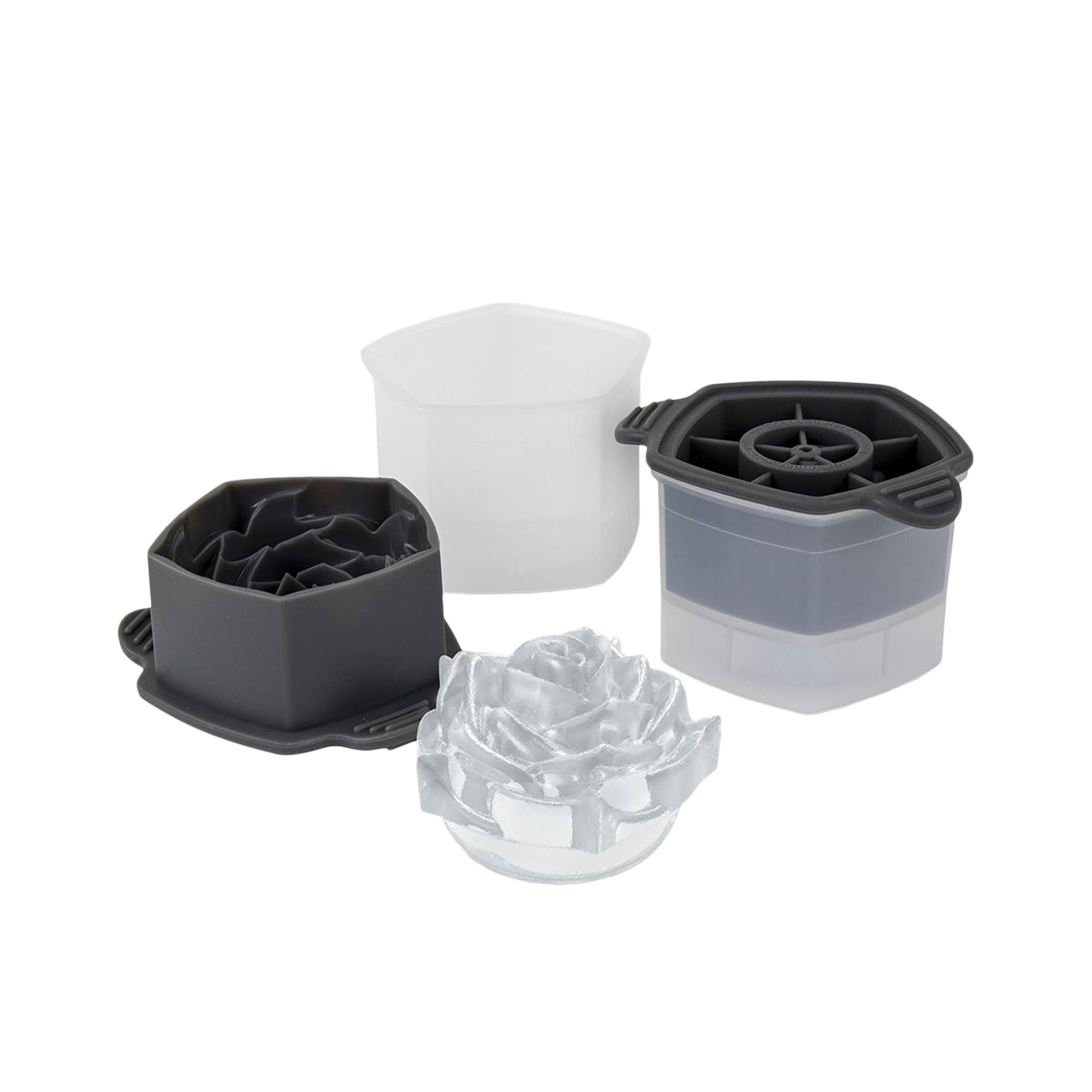 Tovolo Rose Ice Mould Set of 2 Charcoal Image 1