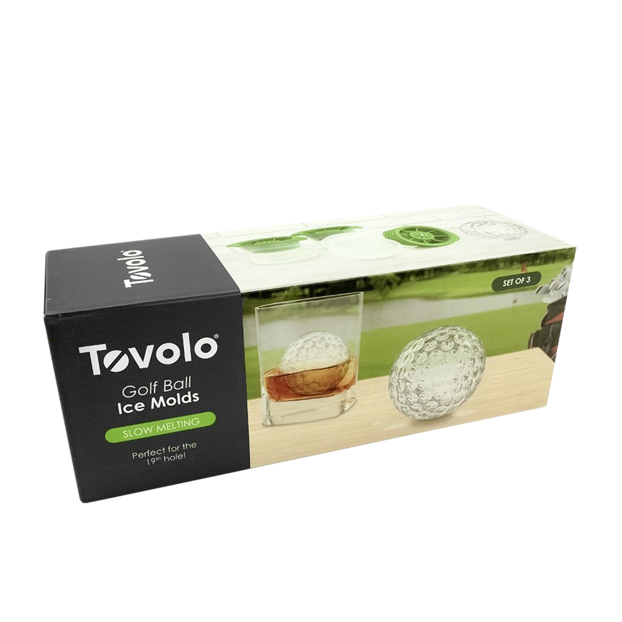 Tovolo Golf Ball Ice Mould Set of 3 Green Image 2