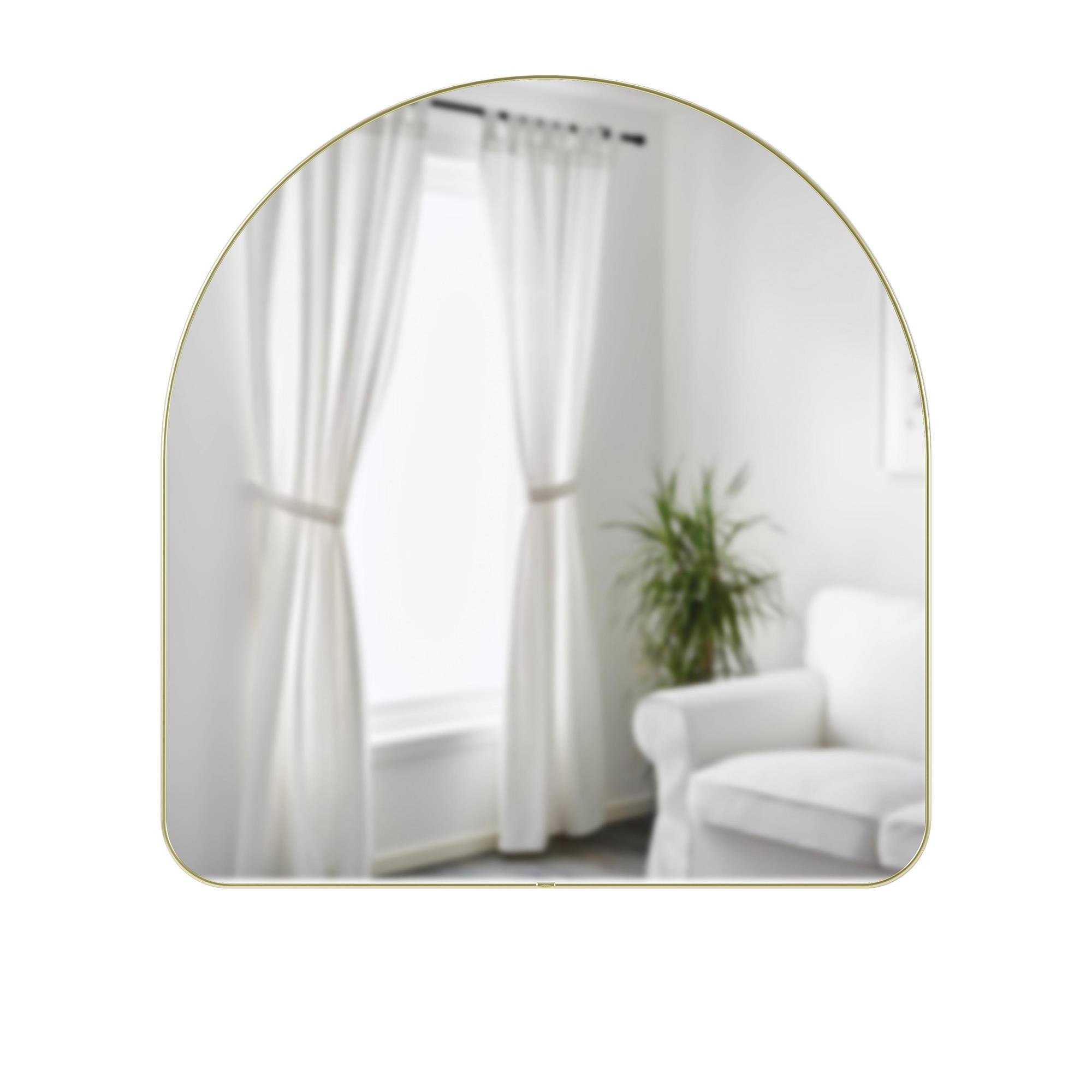 Umbra Hubba Arched Mirror Brass Image 1