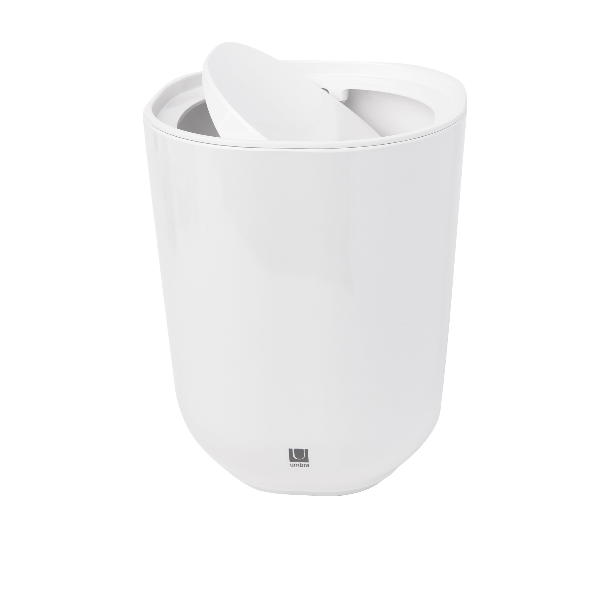 Umbra Step Trash Bin with Lid 6.6L White Image 1