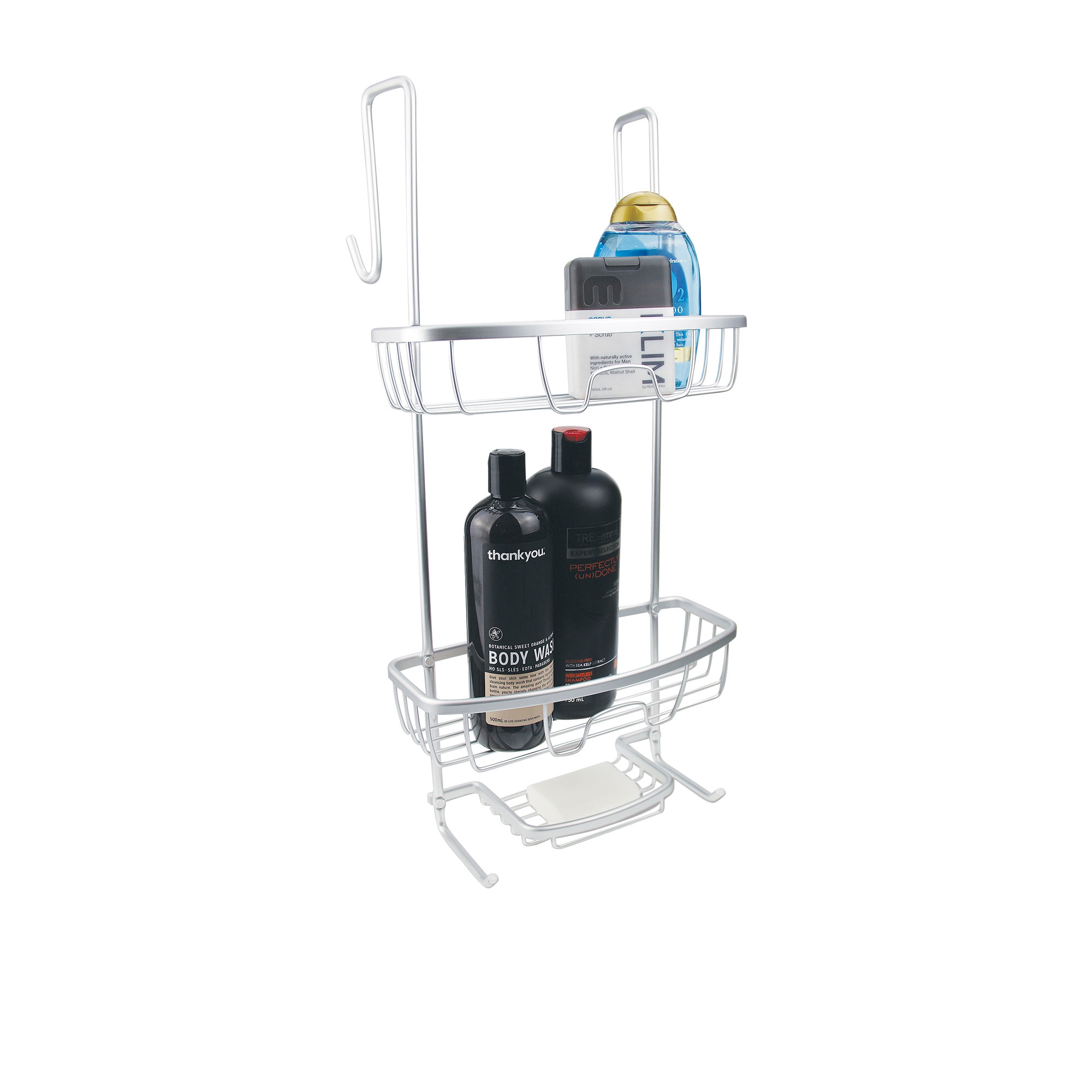 Urban Lines Cove Over the Door Shower Caddy Silver Image 1