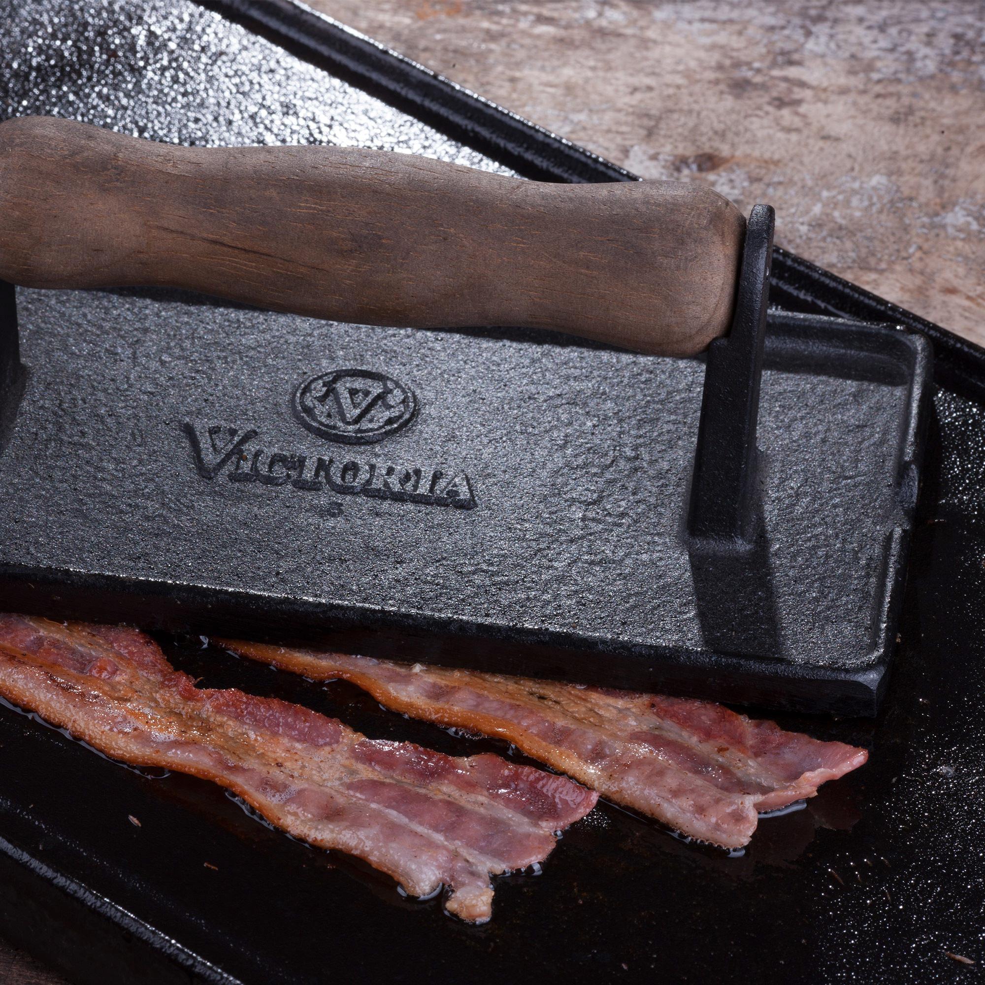 Victoria Seasoned Cast Iron Reversible Grill w/ Removable Handles 31.5x19cm Image 6