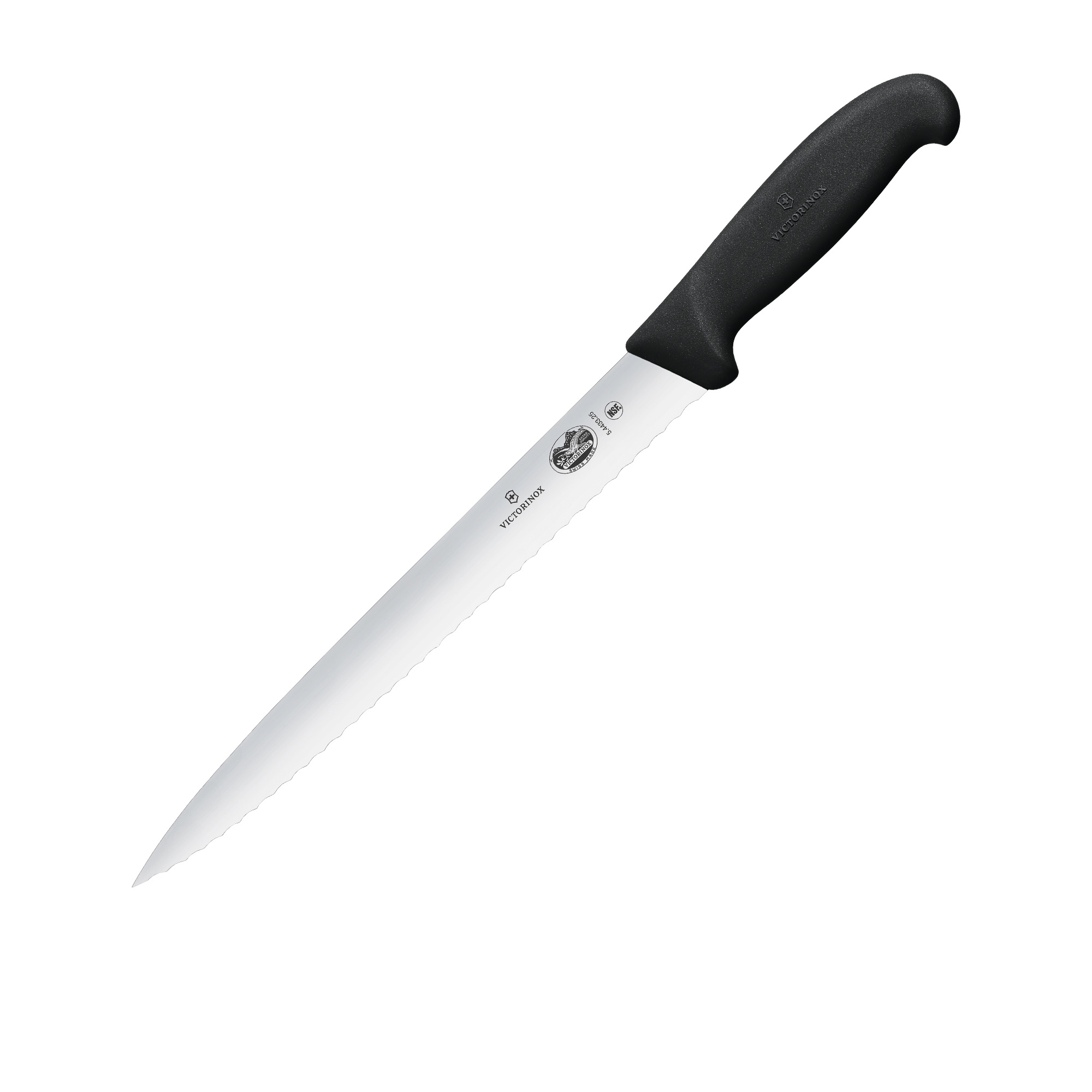 Victorinox Pointed Tip Serrated Slicing Knife 25cm Black Image 1