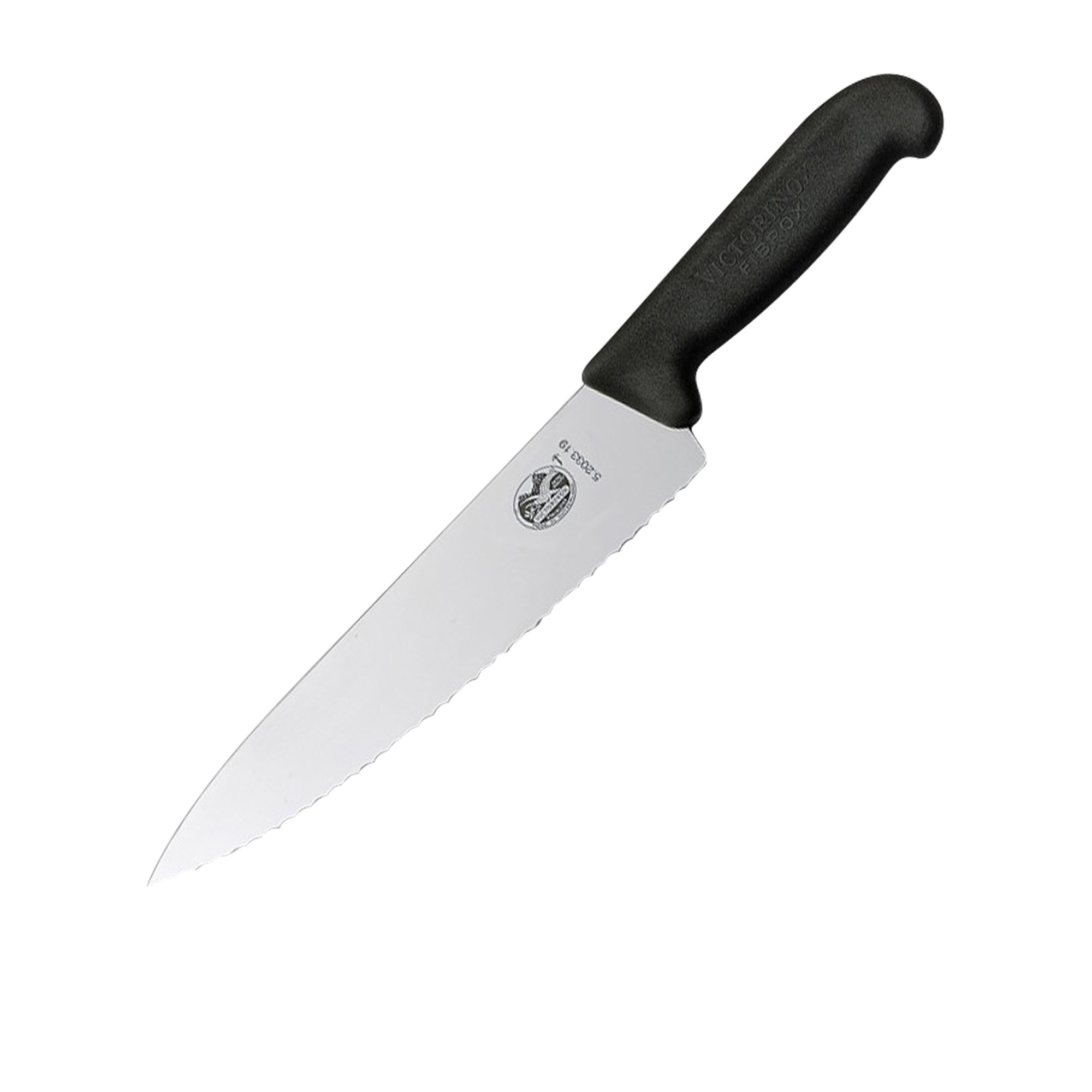 Victorinox Cook's Serrated Carving Knife 19cm Black Image 1