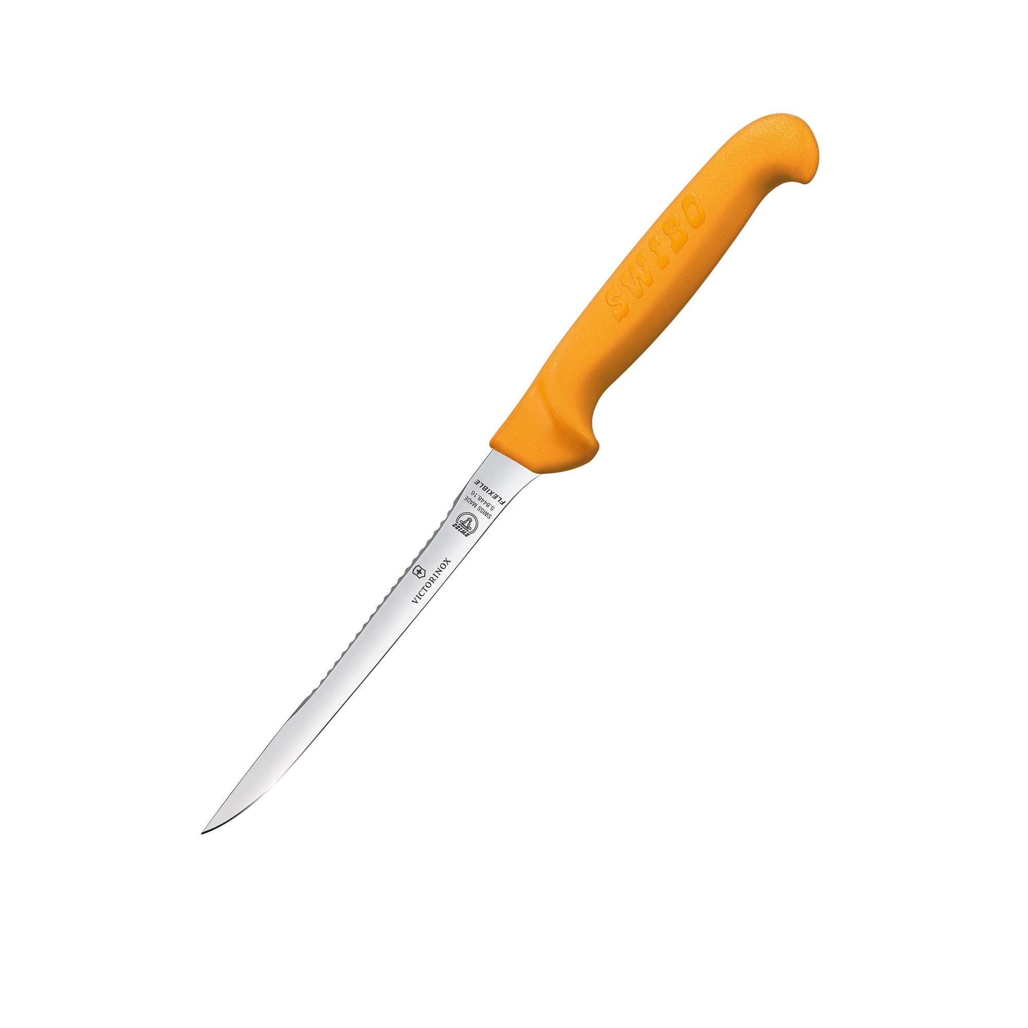 Victorinox Swibo Fish Filleting Knife with Scaler 16cm Orange Image 1