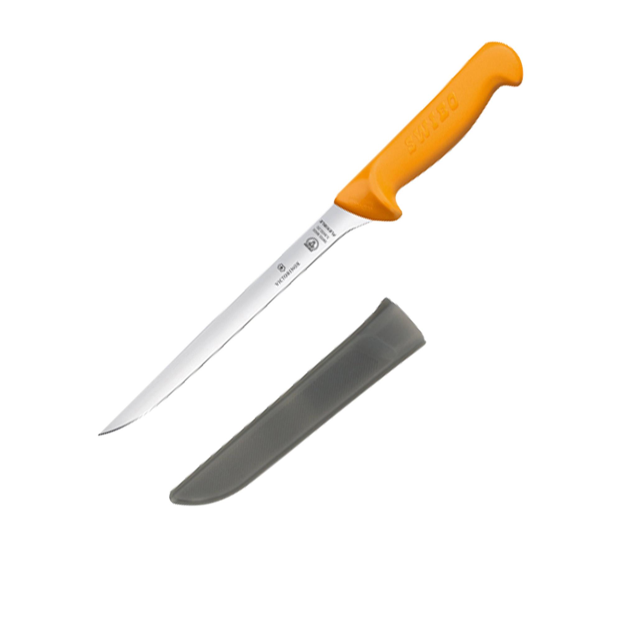 Victorinox Swibo Straight Flexible Filleting Knife with Sheath 20cm Image 1