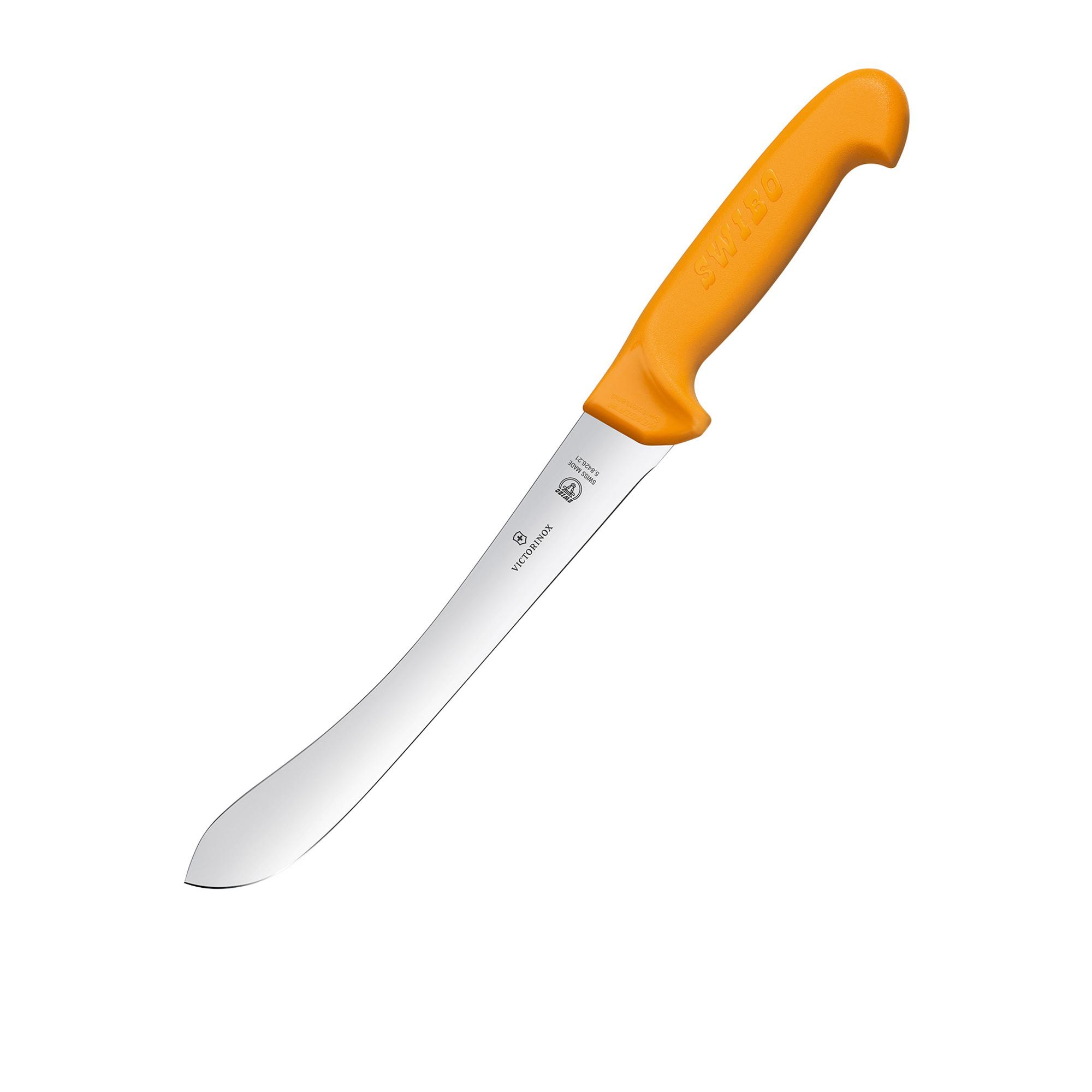 Victorinox Swibo Wide Tip Blade Butchers Knife 21cm Orange Image 1