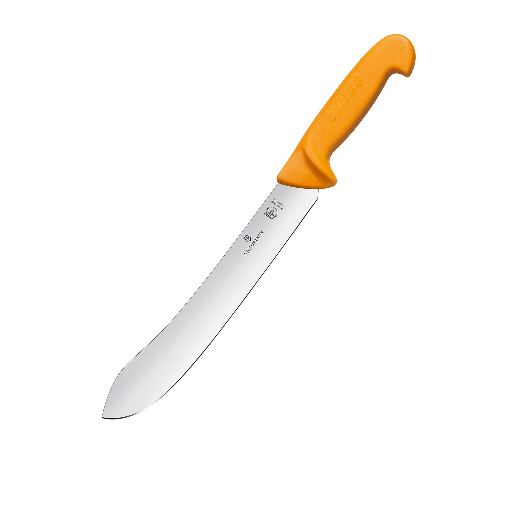 Victorinox Swibo Wide Tip Stiff Butchers Knife 25cm Orange Image 1