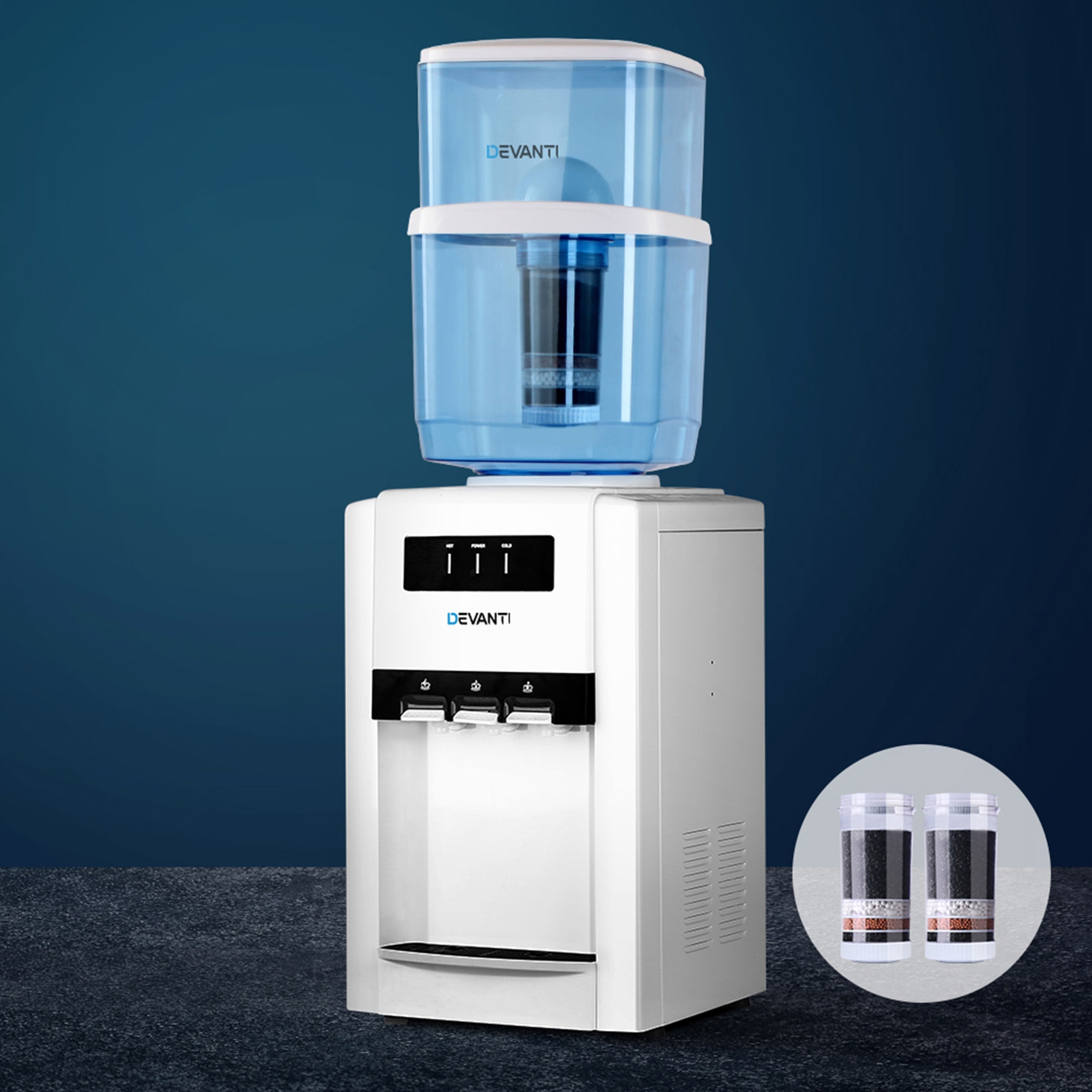 Devanti Benchtop Water Dispenser with 2 Spare Filters 22L Image 2