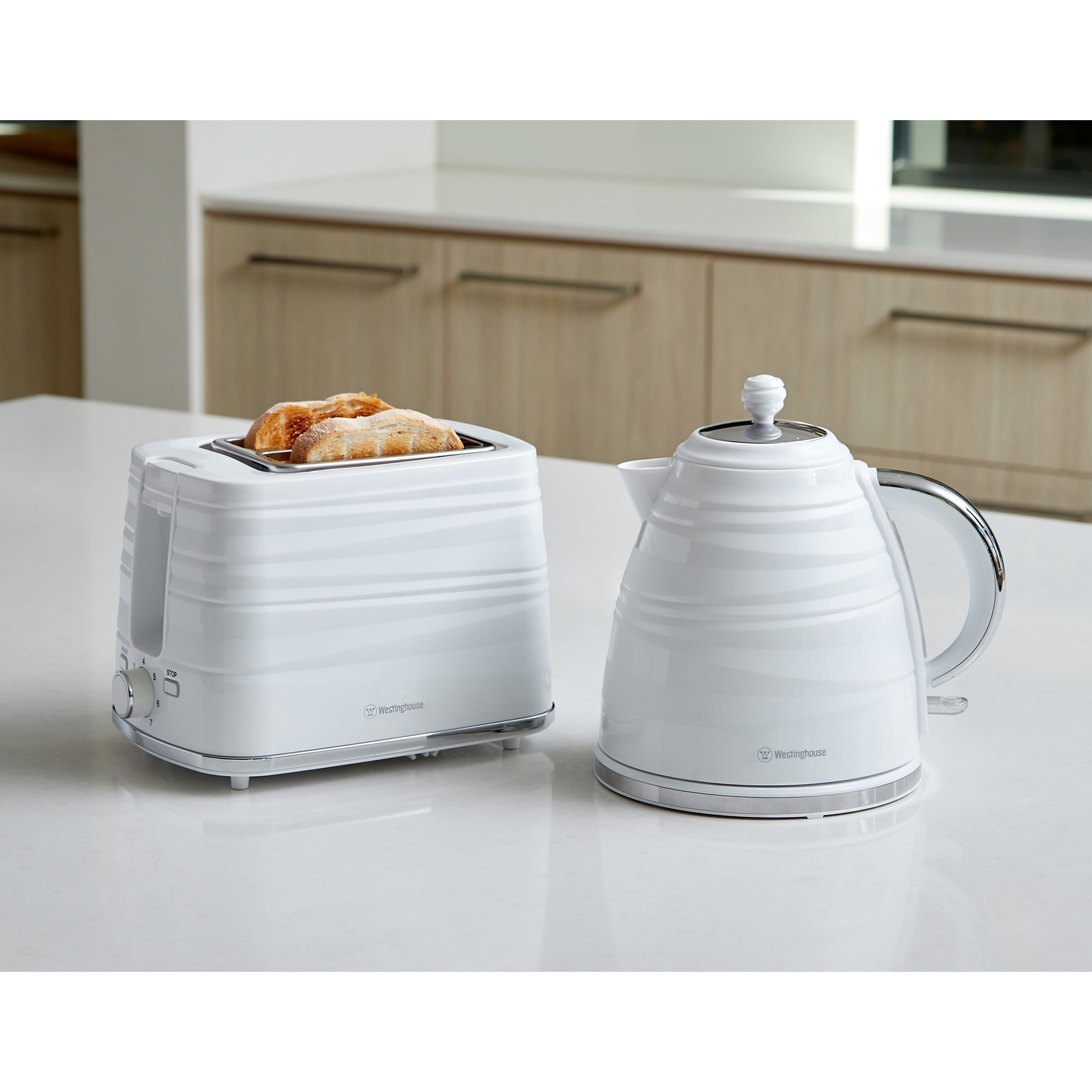 Westinghouse Kettle and Toaster Pack White Image 2