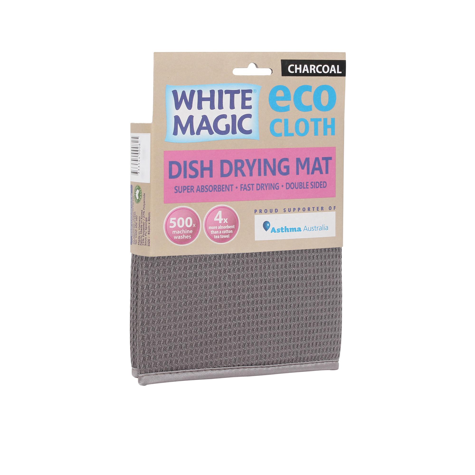 White Magic Eco Cloth Dish Drying Mat Charcoal Image 3