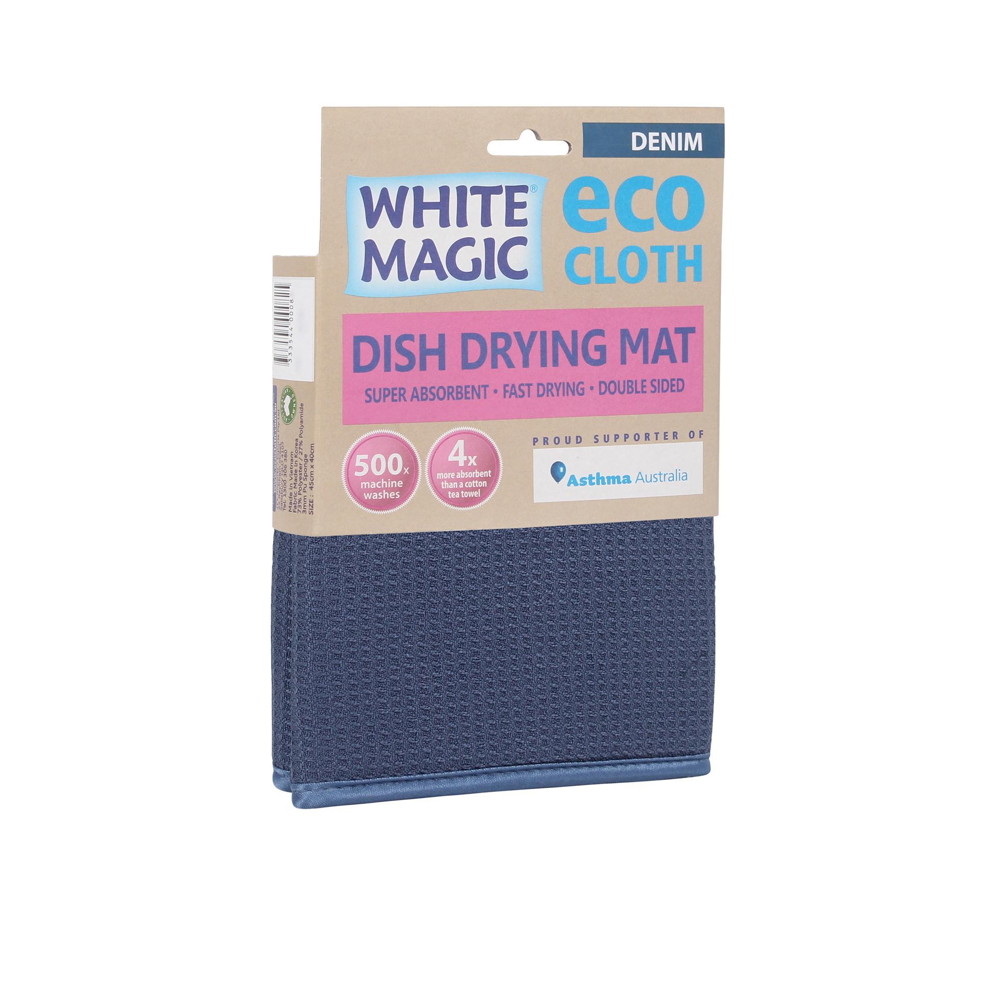 White Magic Eco Cloth Dish Drying Mat Denim Image 3