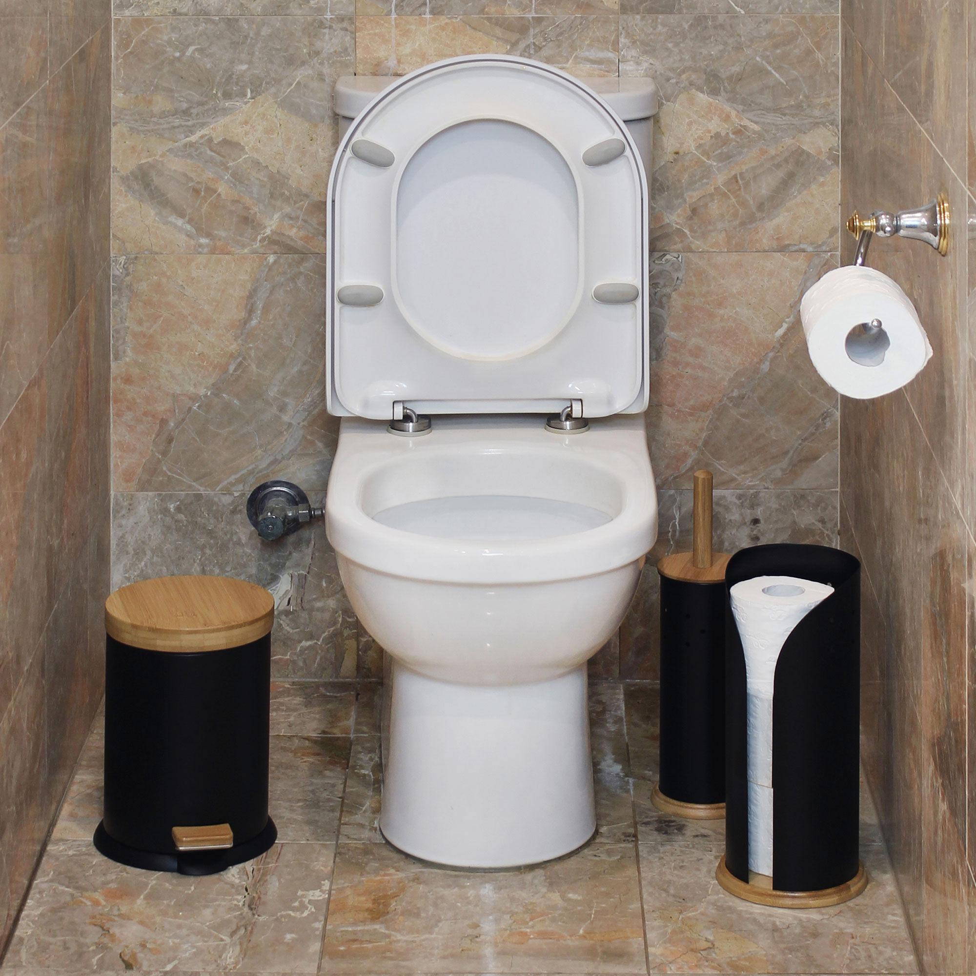 White Magic Eco Basics 3 in 1 Bathroom Set Black Image 5