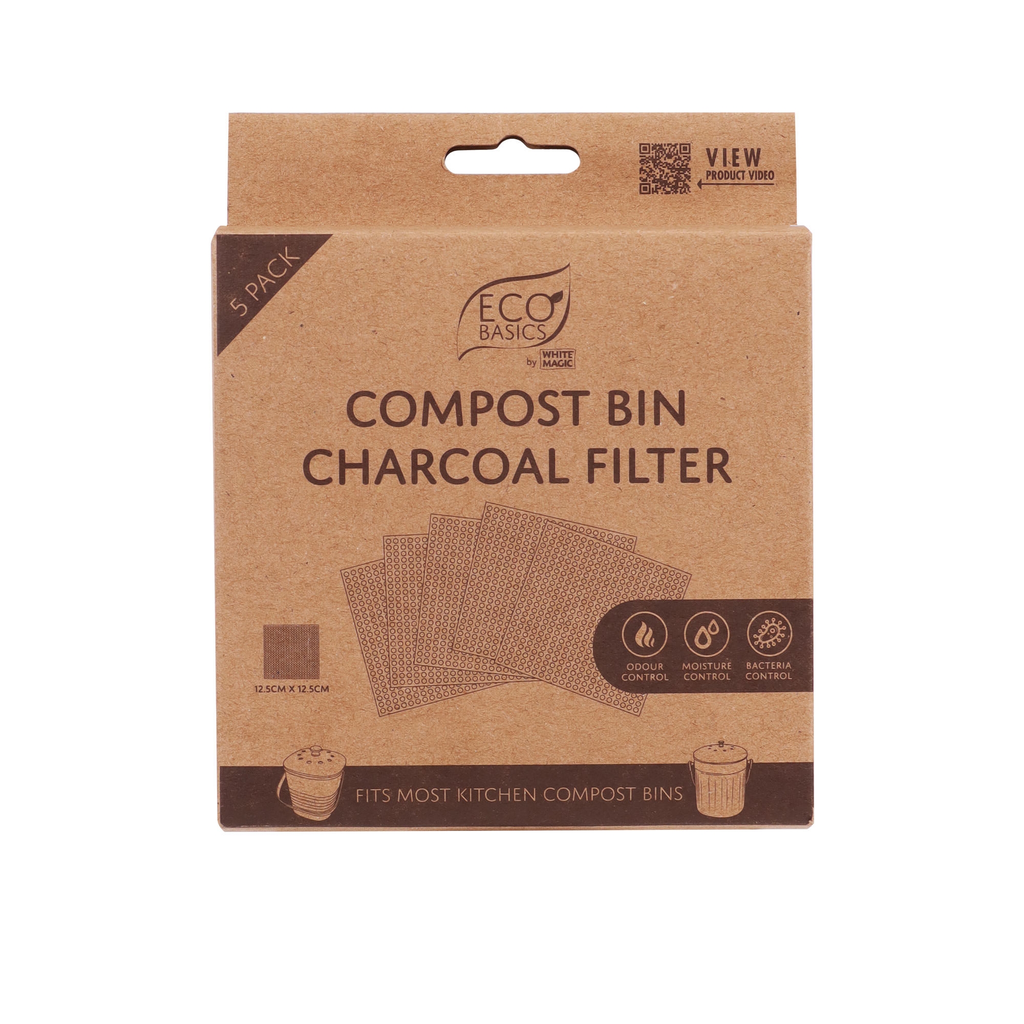 White Magic Eco Basics Compost Bin Charcoal Filters 5pk Image 2