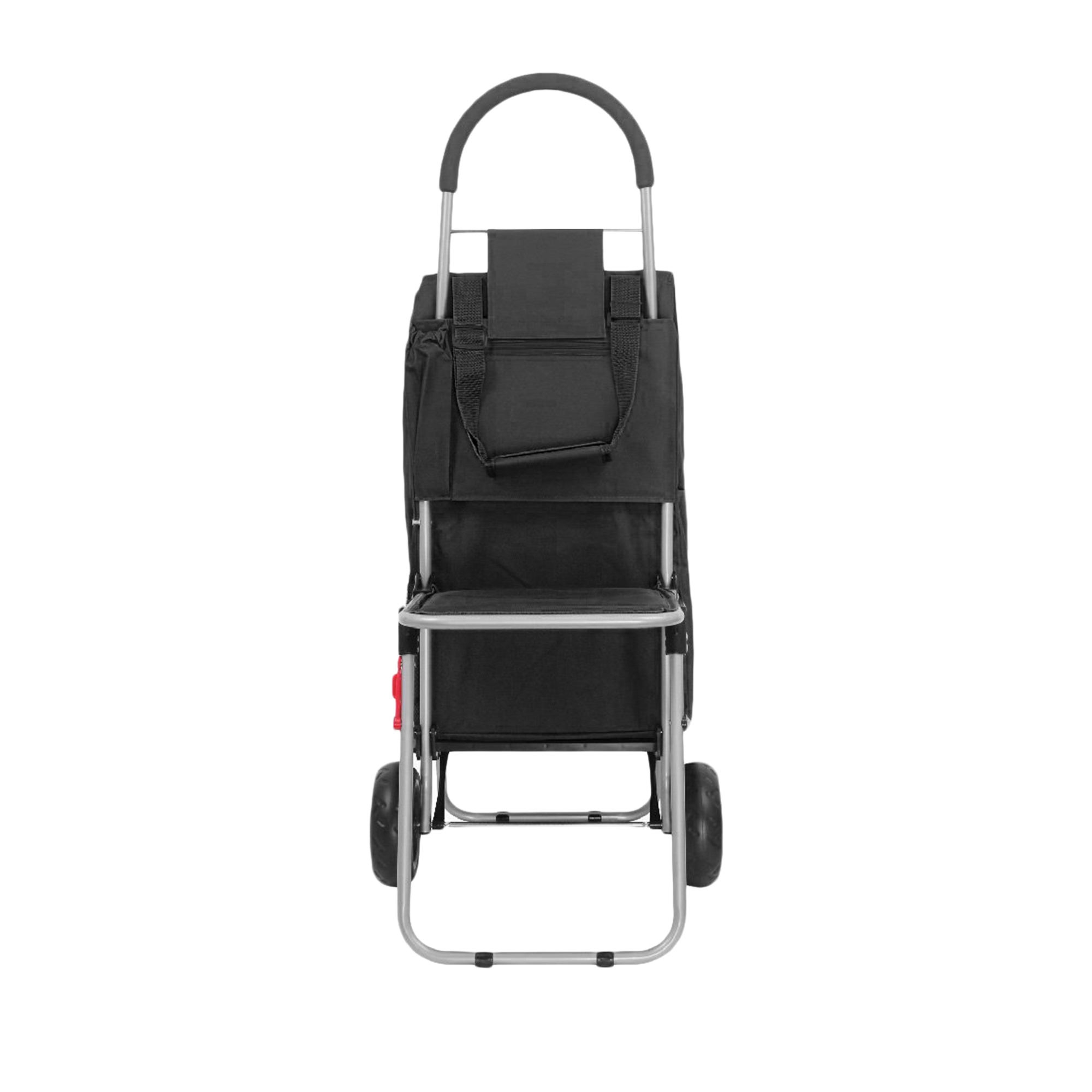 White Magic Handy Trolley with Seat Black Image 2