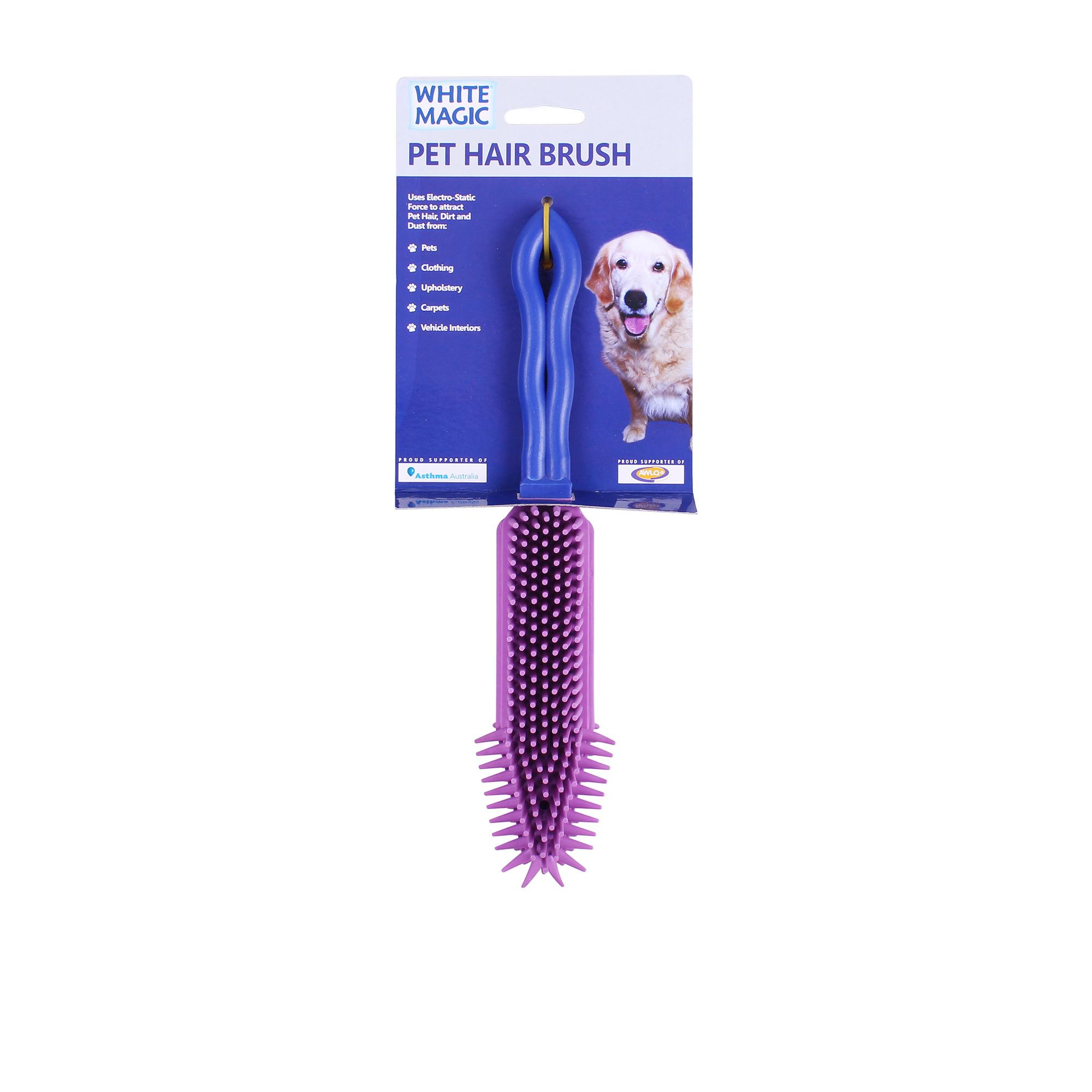White Magic Pet Hair Brush Purple Image 1