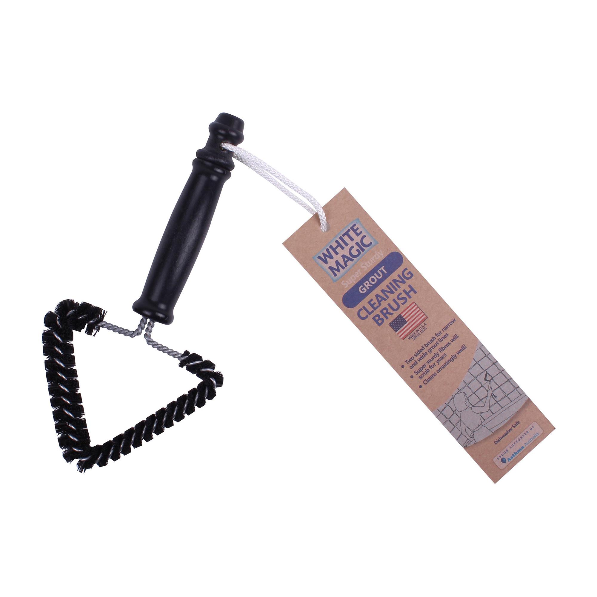 White Magic Super Sturdy Grout Cleaning Brush Black Image 2