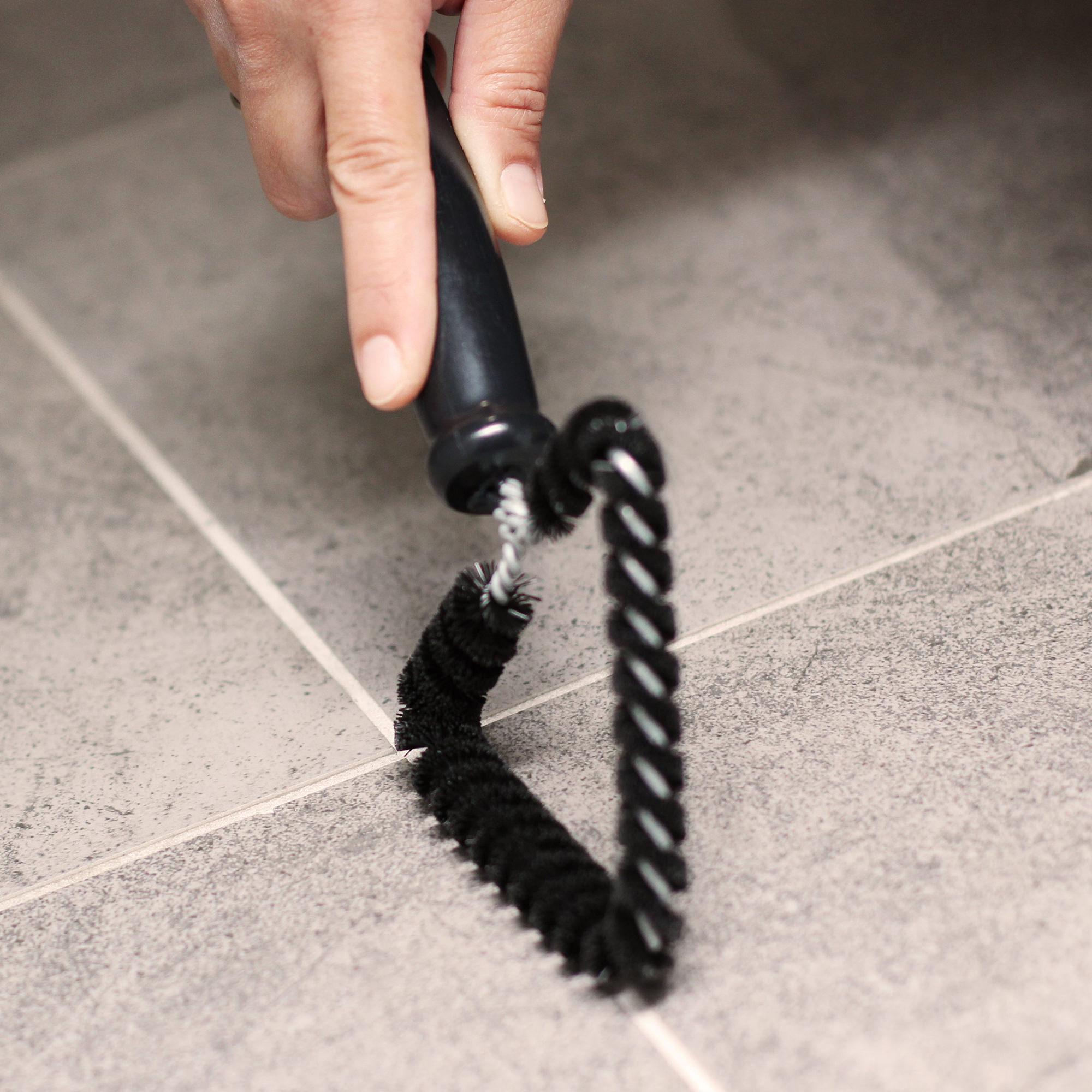White Magic Super Sturdy Grout Cleaning Brush Black Image 3