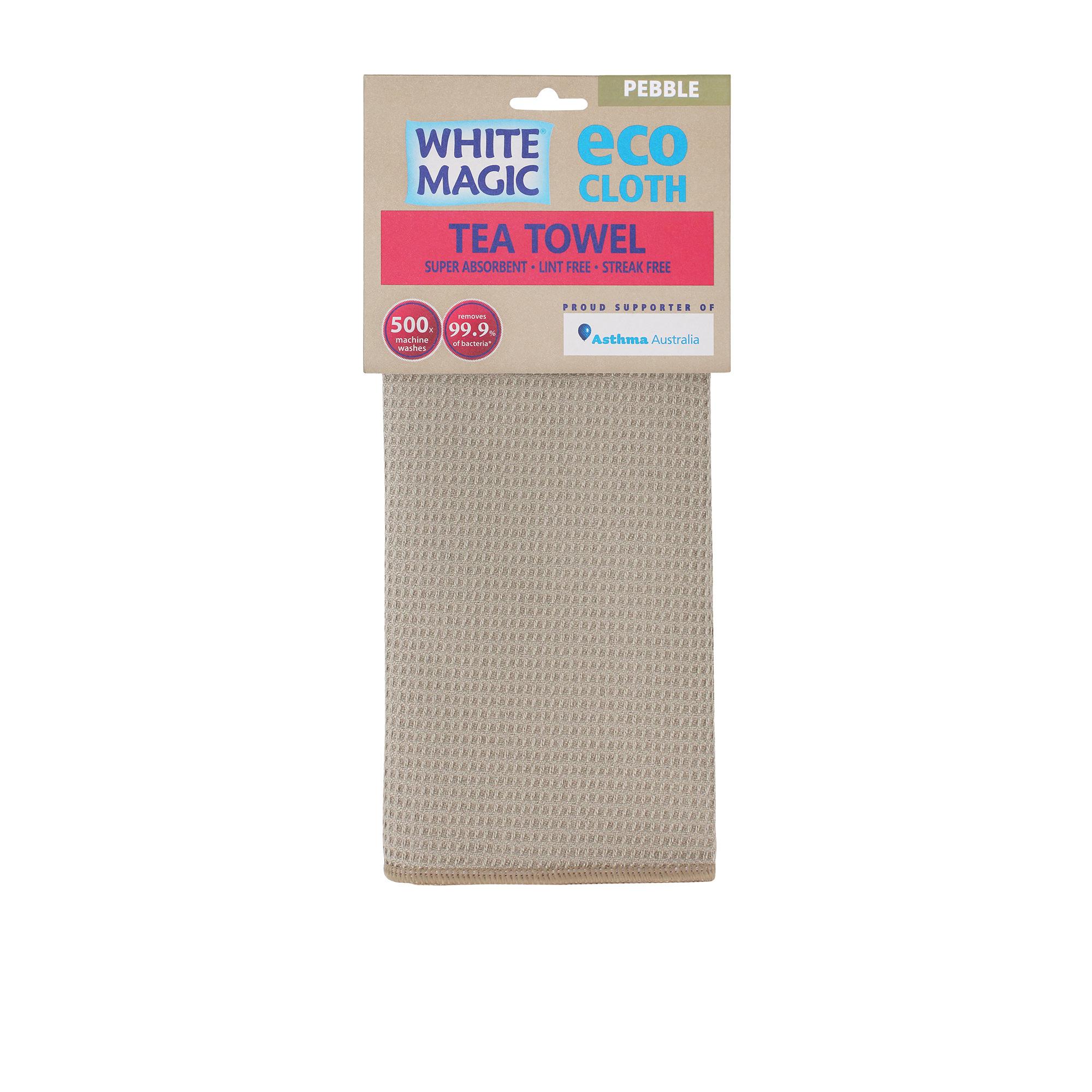 White Magic Eco Cloth Tea Towel Pebble Image 1