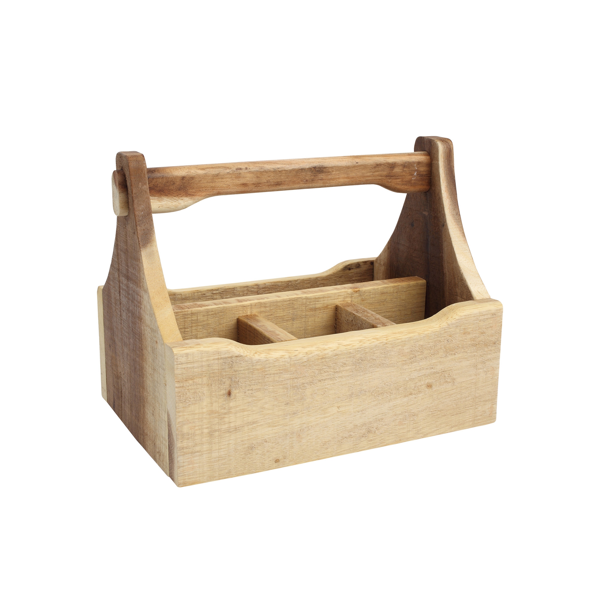 Wild Wood Rustic Table Caddy 4 Compartment Image 1