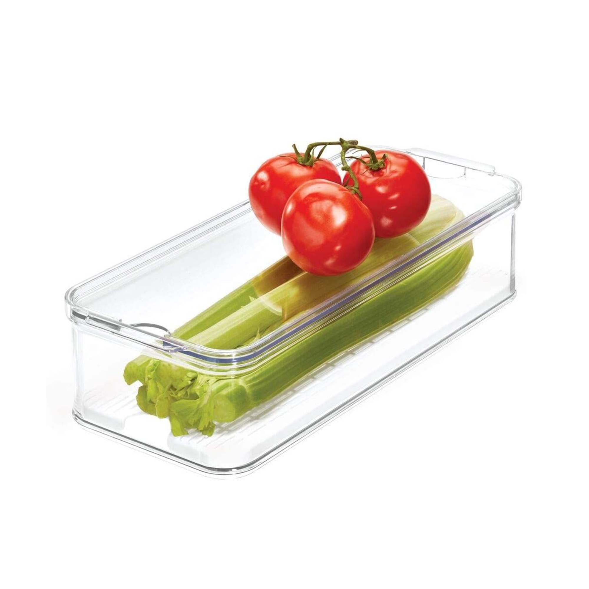 iDesign Crisp Produce Bin with Lid Clear Image 1