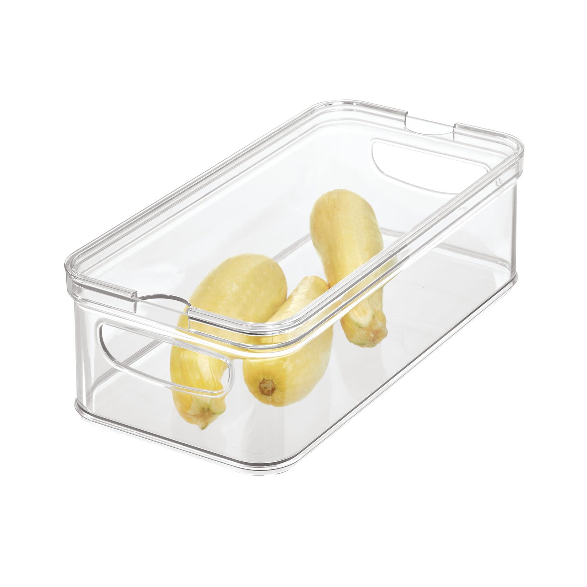 iDesign Crisp Stacking Bin with Lid Clear Image 1