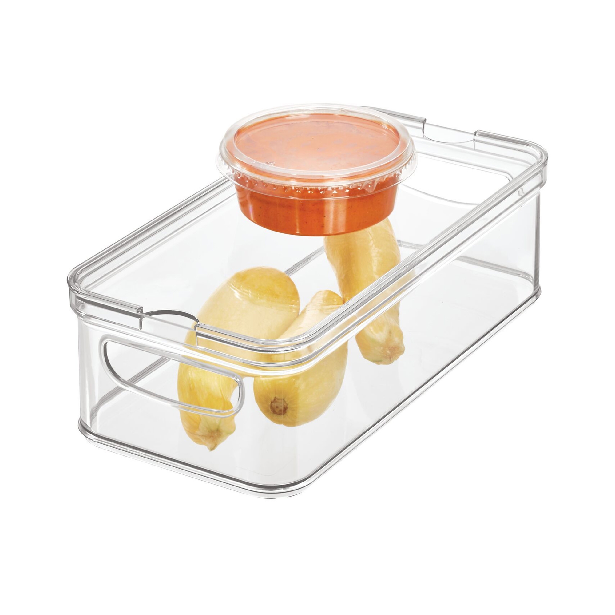 iDesign Crisp Stacking Bin with Lid Clear Image 2