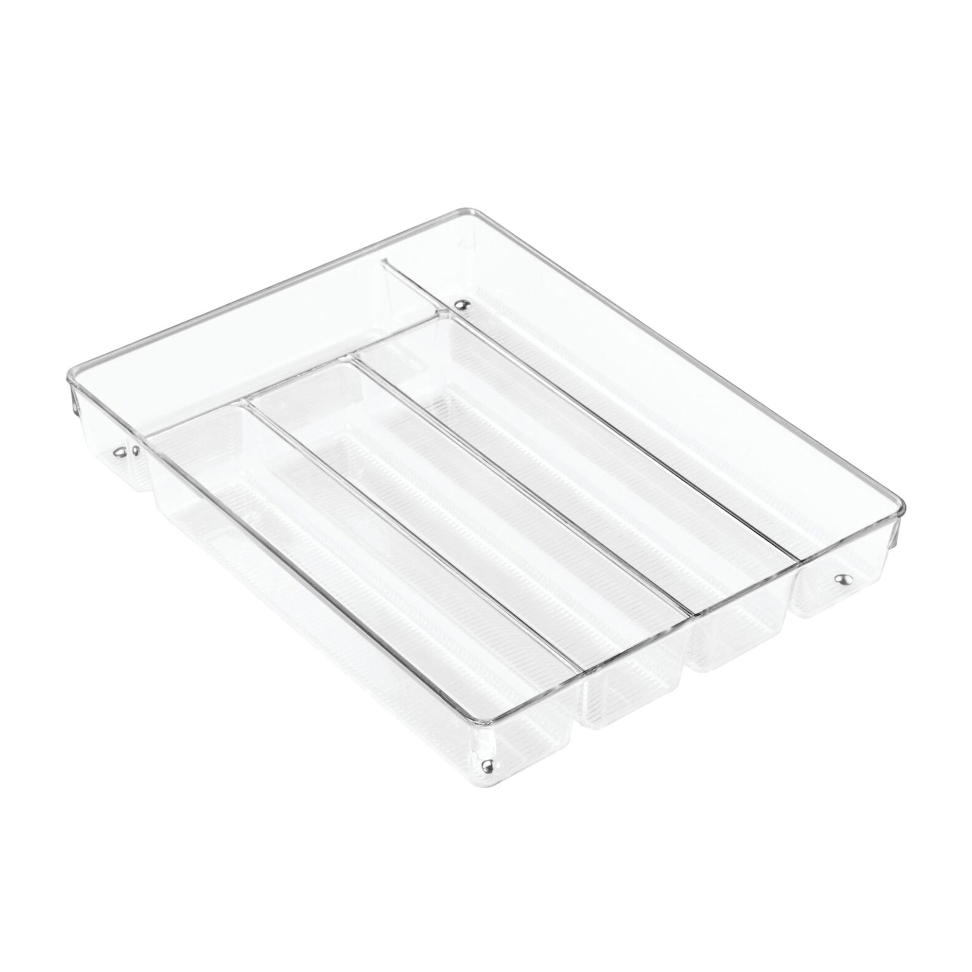 iDesign Linus Cutlery Tray 5 Compartment Clear Image 1
