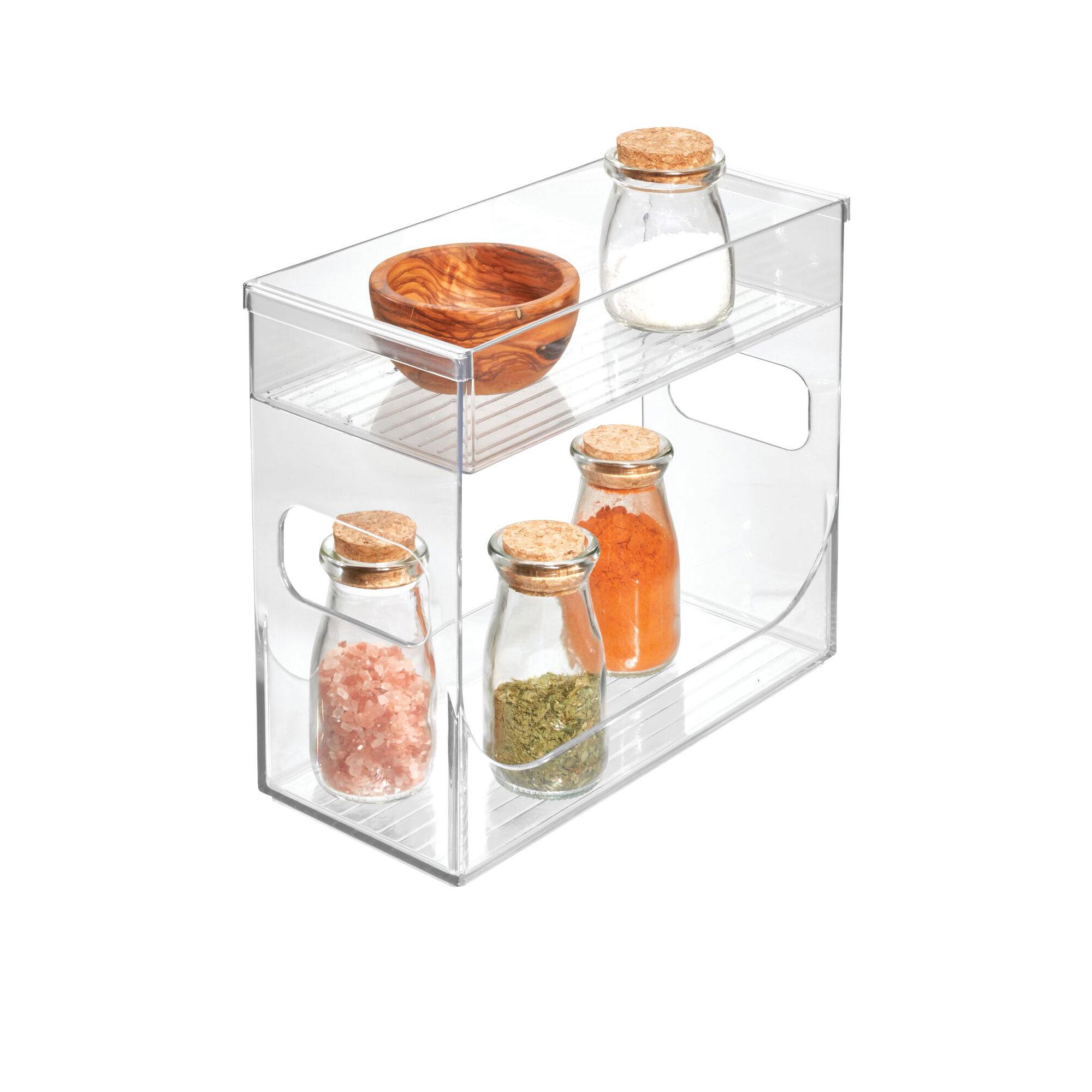 iDesign Linus 2 Tier Spice Rack Clear Image 3