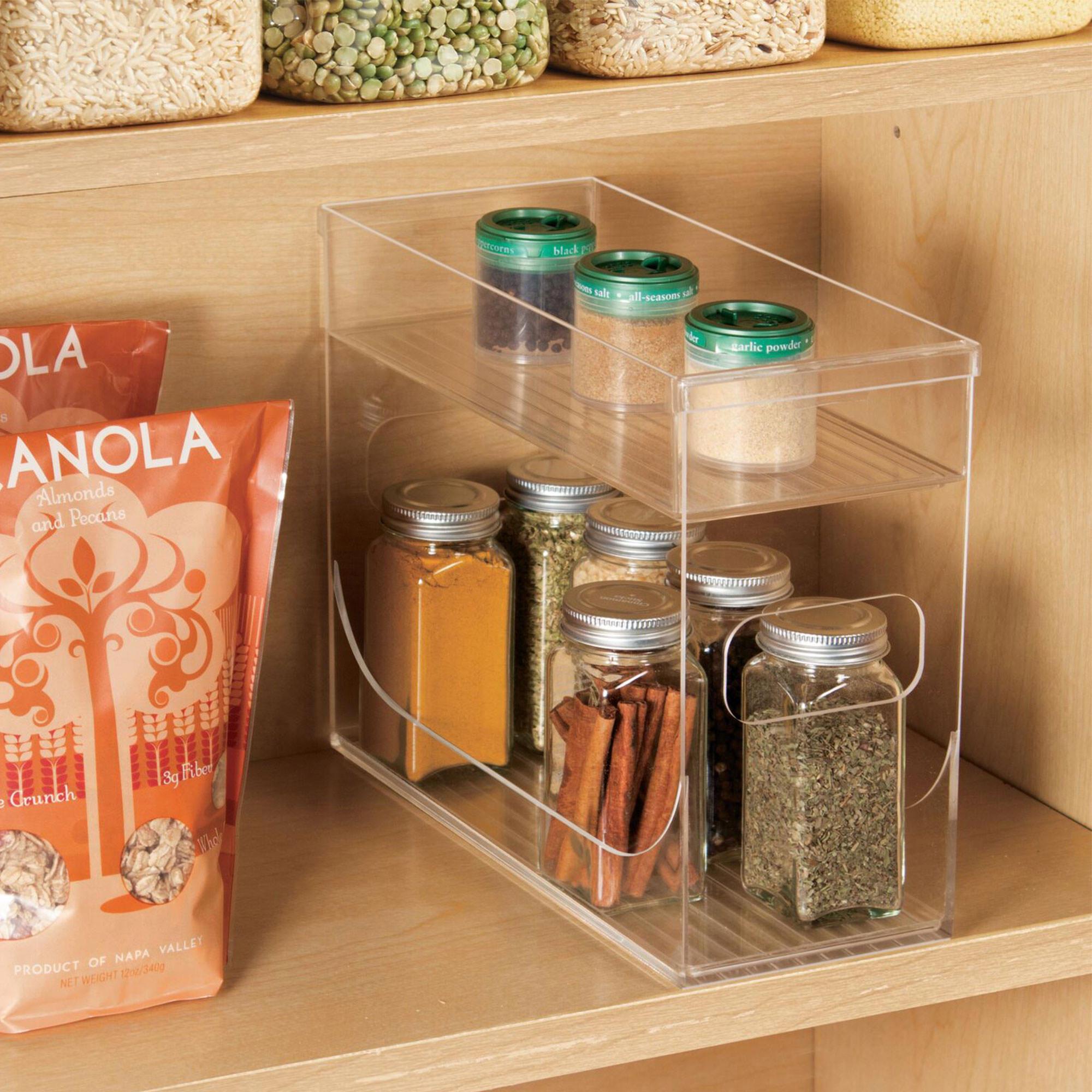 iDesign Linus 2 Tier Spice Rack Clear Image 5