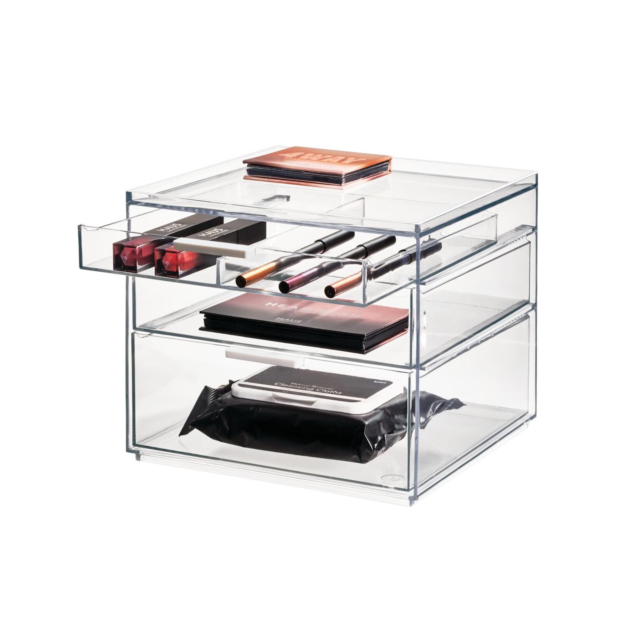 Sarah Tanno by iDesign 3 Drawer Cosmetic Organiser Clear Image 4