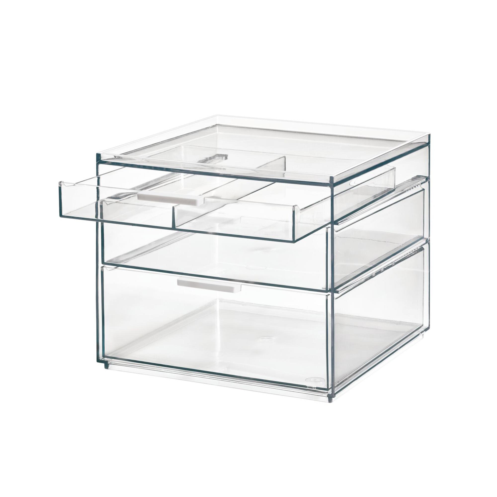 Sarah Tanno by iDesign 3 Drawer Cosmetic Organiser Clear Image 5