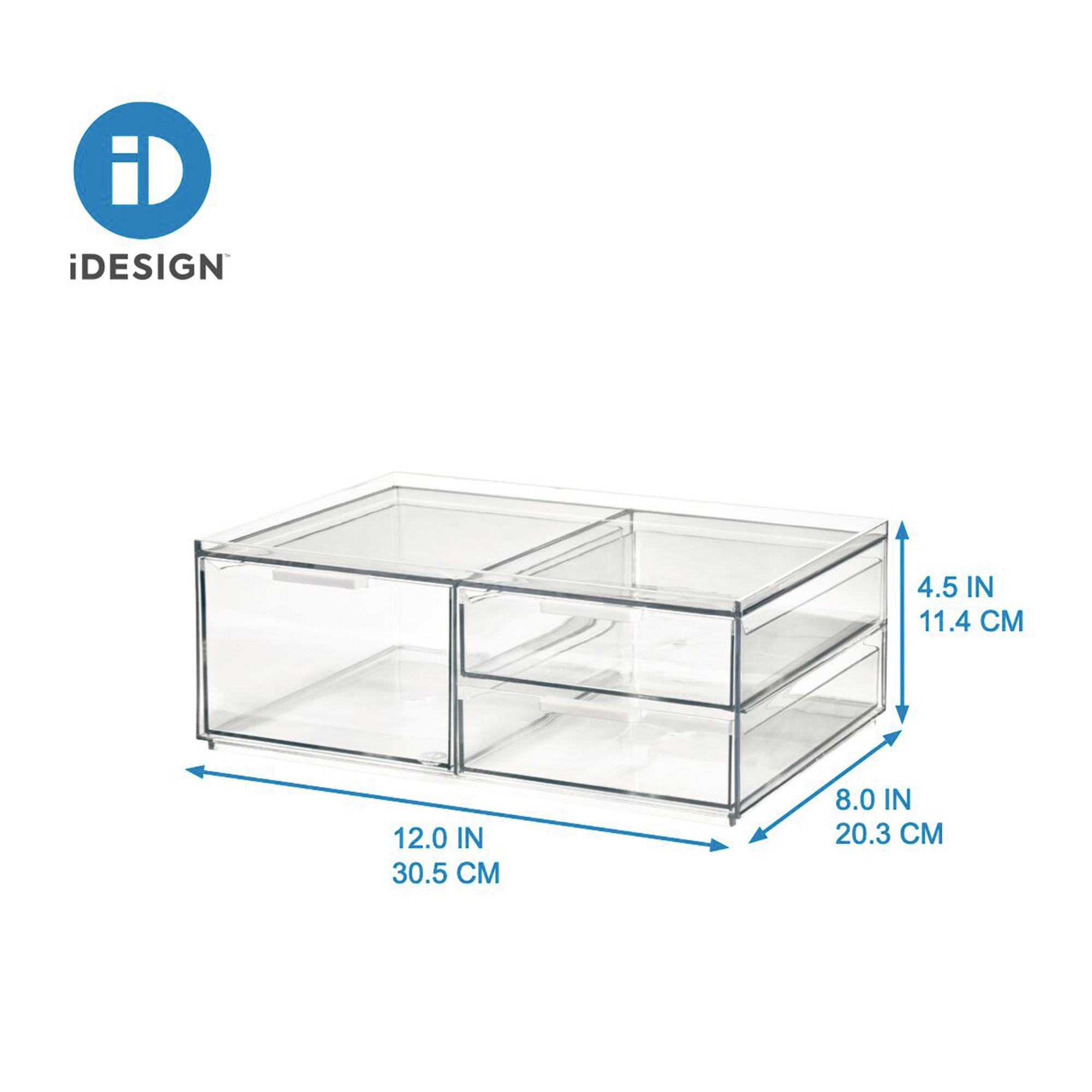 Sarah Tanno by iDesign 3 Drawer Wide Cosmetic Organiser Clear Image 6