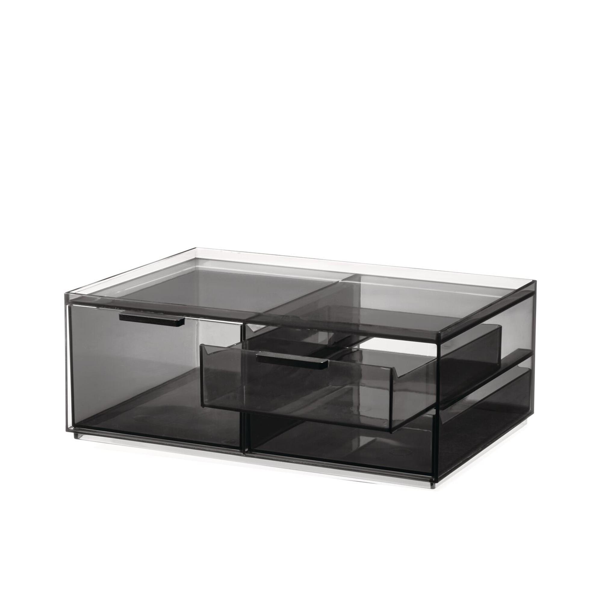 Sarah Tanno by iDesign 3 Drawer Wide Cosmetic Organiser Clear Image 5