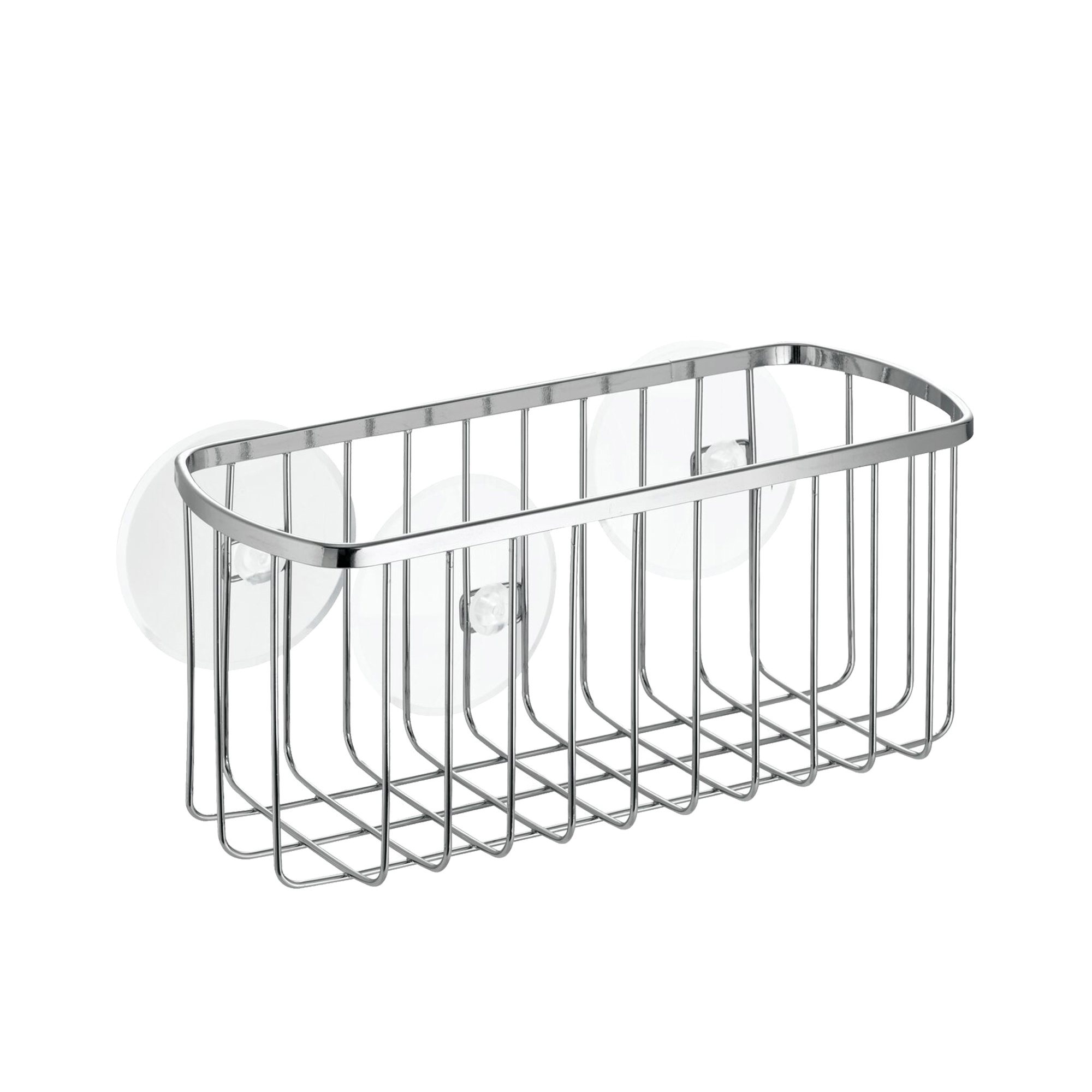 iDesign Stainless Suction Basket Silver Image 1