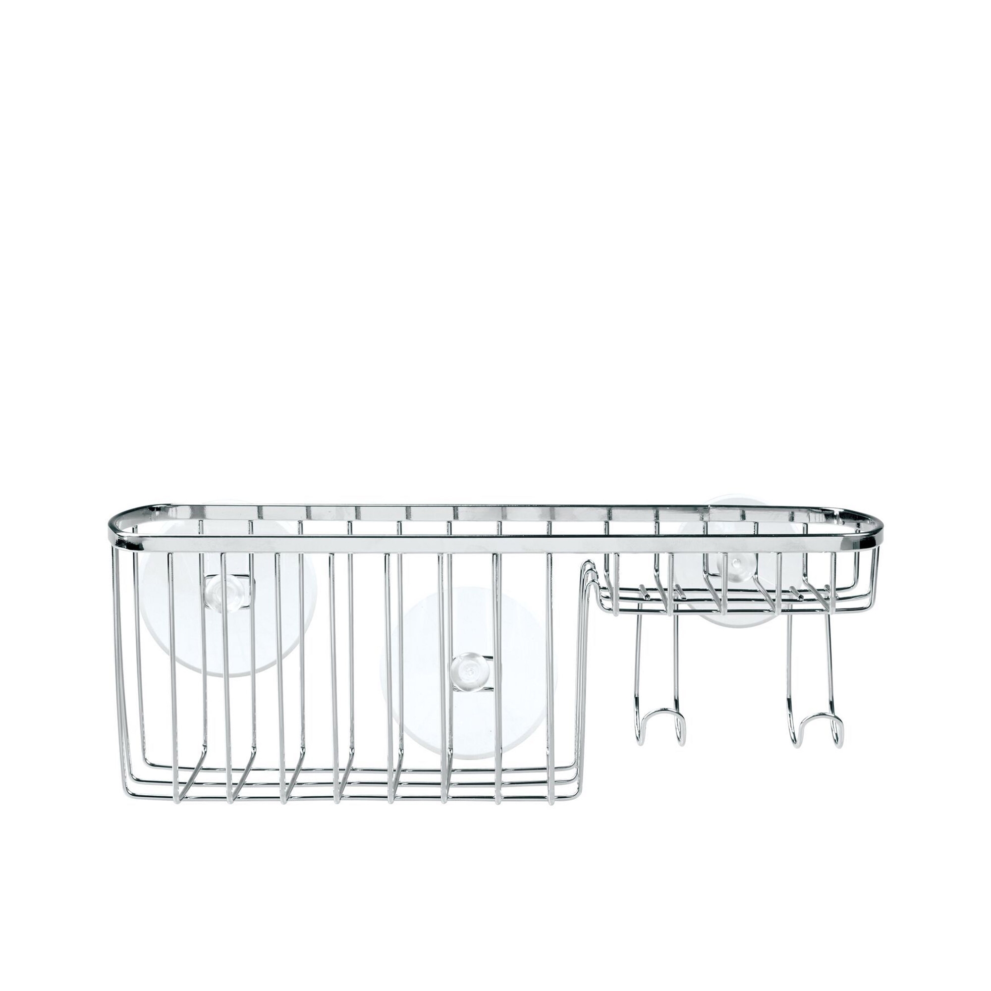 iDesign Stainless Suction Combo Basket Silver Image 2