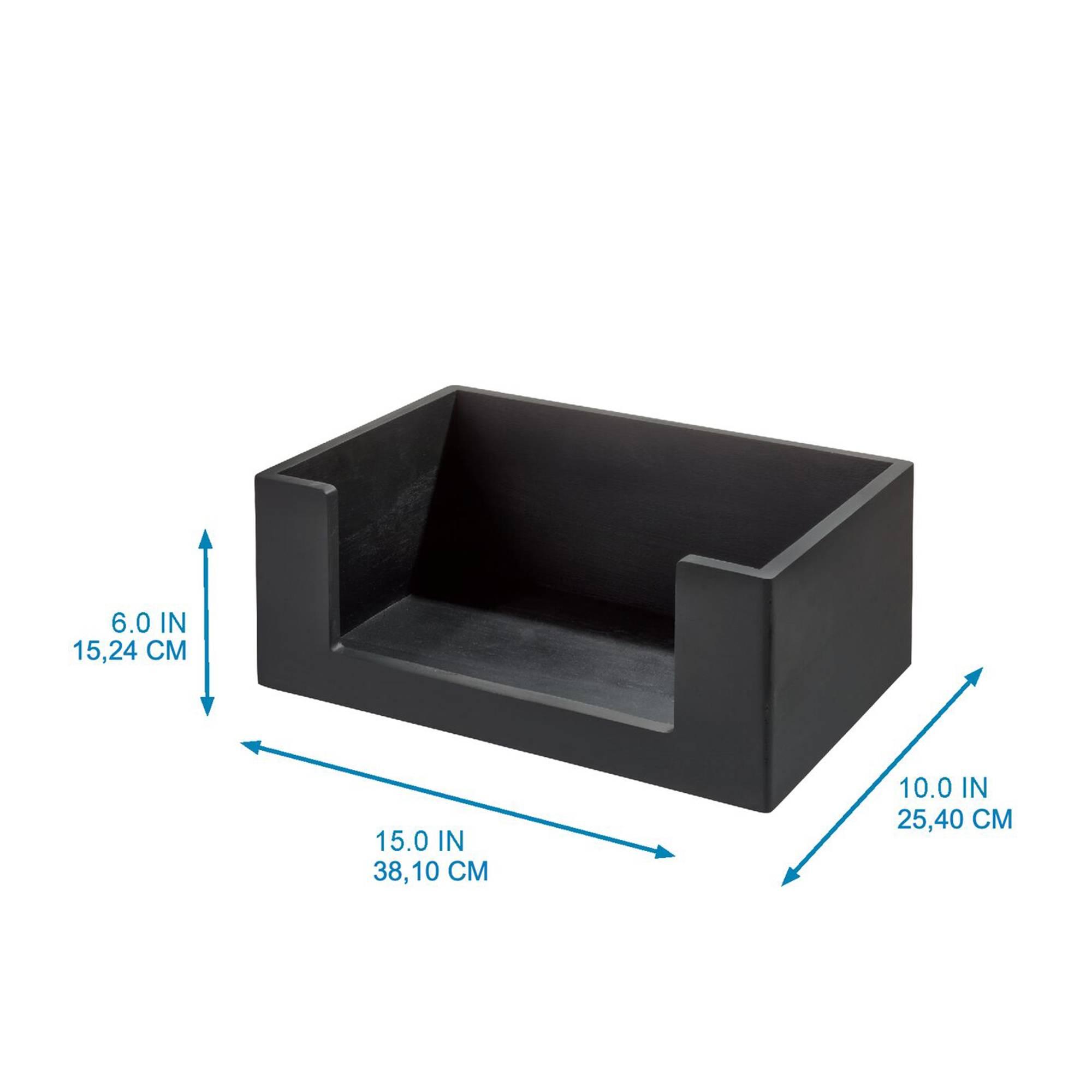 The Home Edit by iDesign Open Front Bin Large Matte Black Image 5