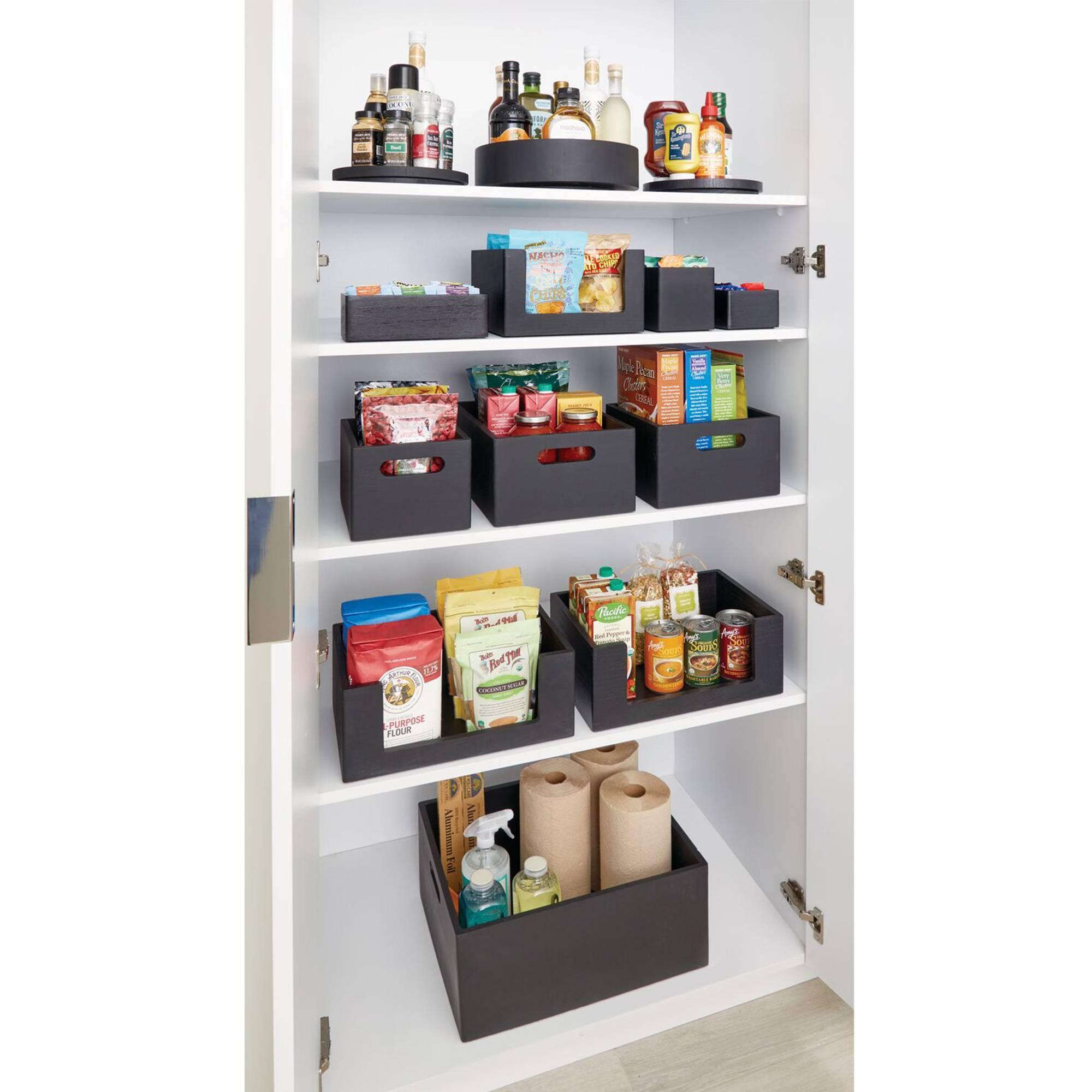 The Home Edit by iDesign Open Front Bin Large Matte Black Image 6